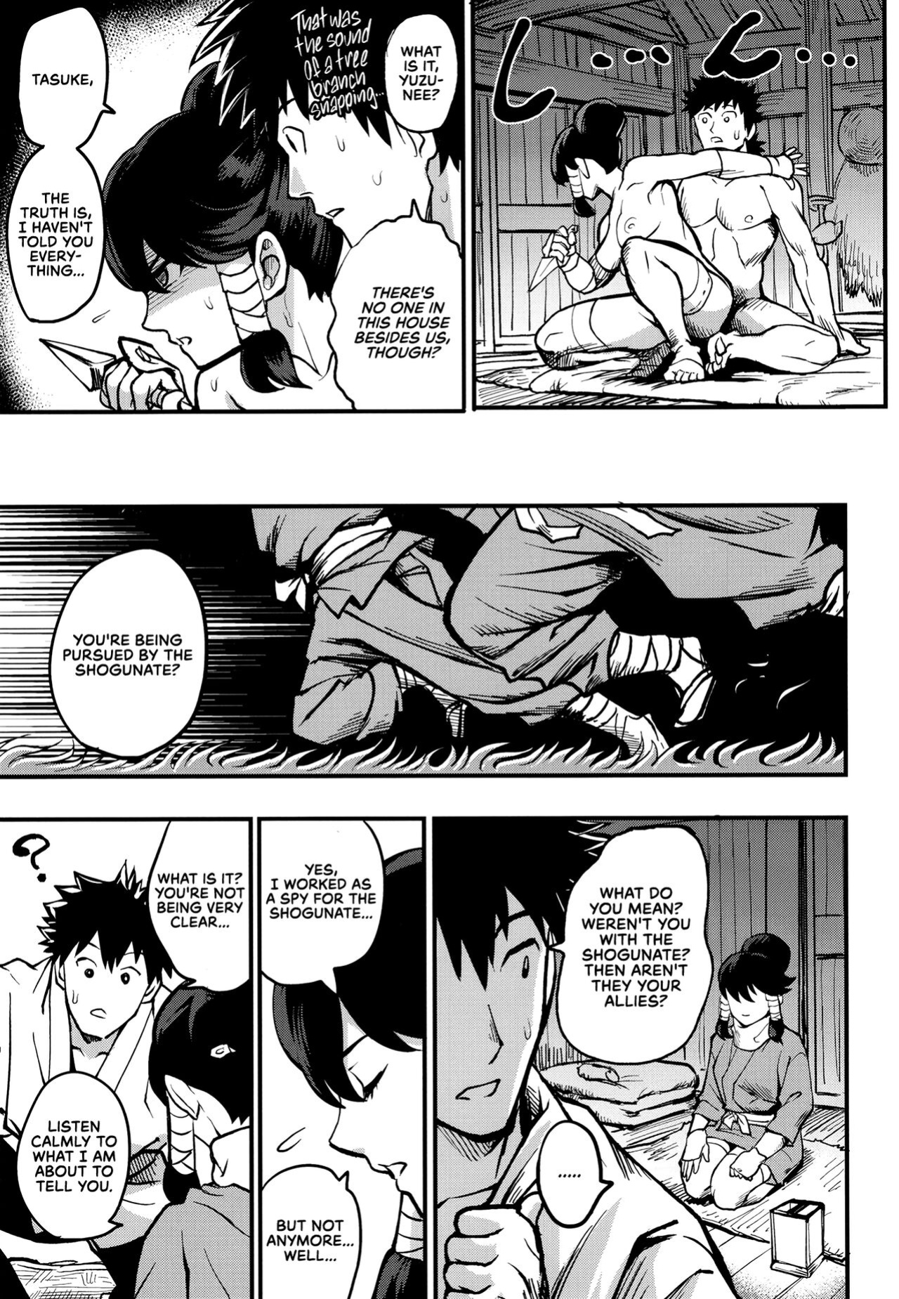 [Kougi Anmitsu (Ichiren Takushou)] Kunoichi Indochuu ~Yuzuha Kikyou hen~ | Kunoichi's Lewd Adventure ~Yuzuha's Homecoming Arc~ [Clog+RedLantern]