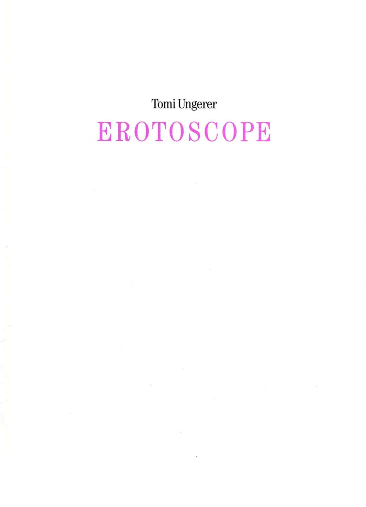 [Tomi Ungerer] Erotoscope [english][german][french] [Regdul]