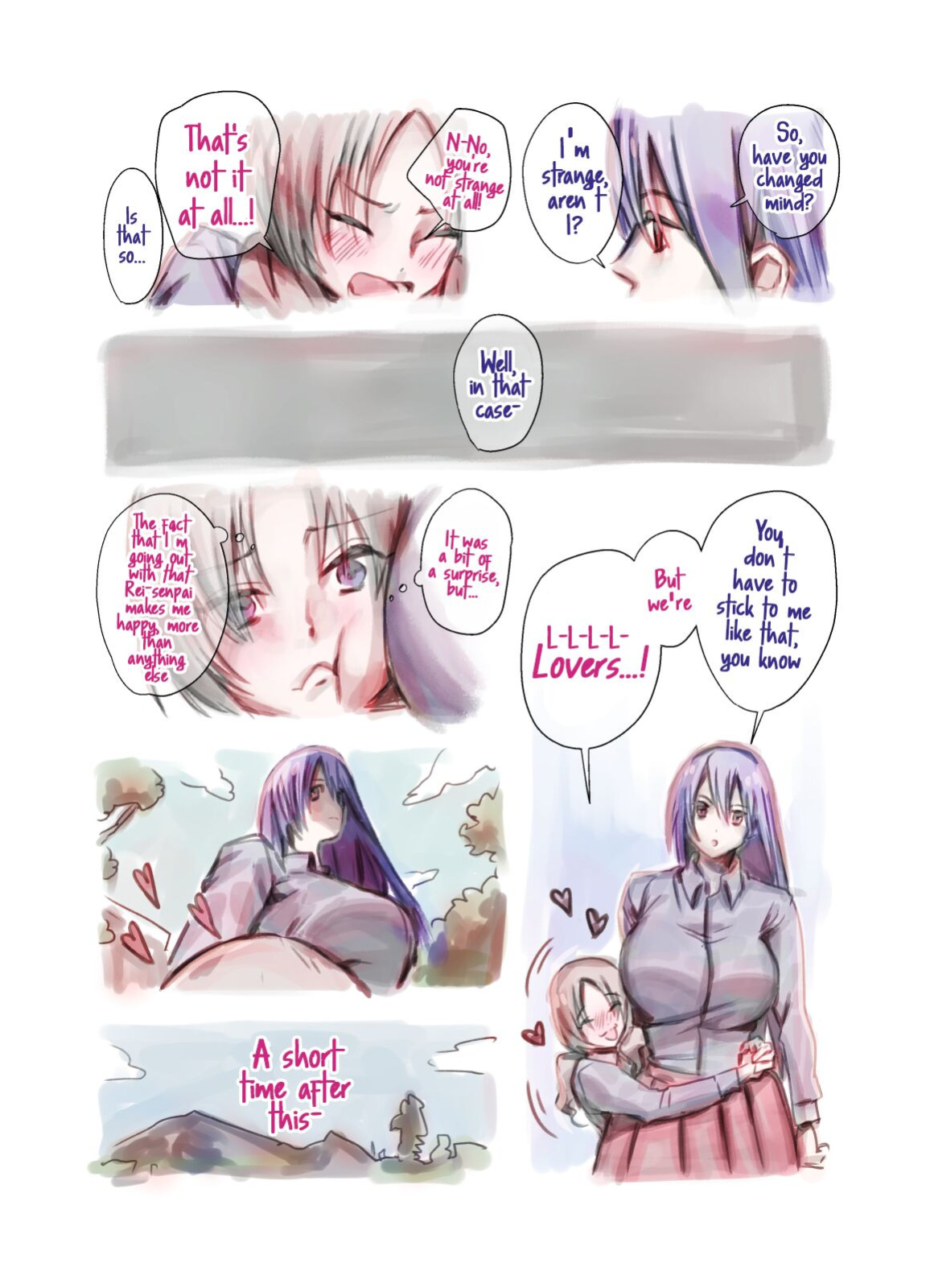 [Tosha Pink (Chimeda)] Daisuki na Senpai ga Futanari datta kedo Mushiro Shiawase desu | My Beloved Senpai is a Futanari!? I'm So Happy! [Mr_Person]