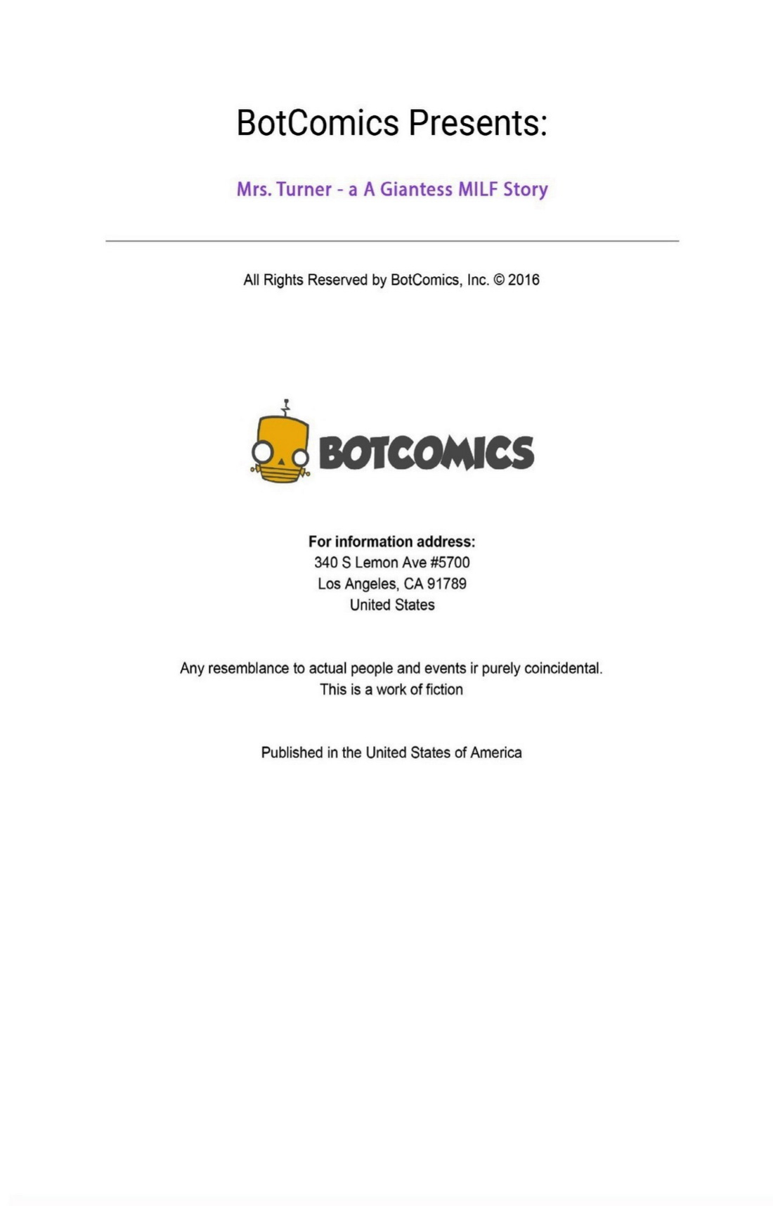 BotComics - Mrs. Turner