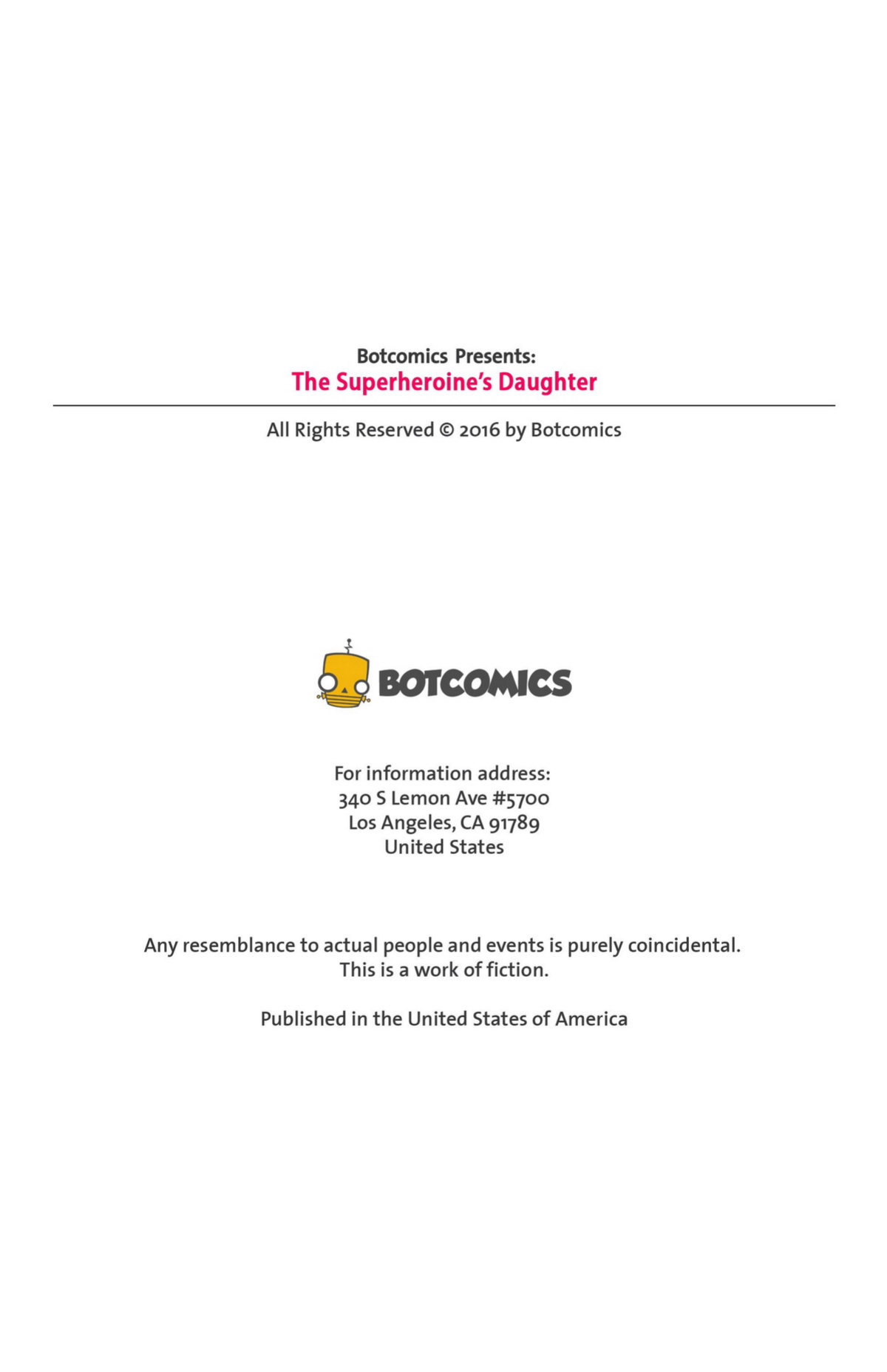 BotComics - The Superheroine’s Daughter 1-3