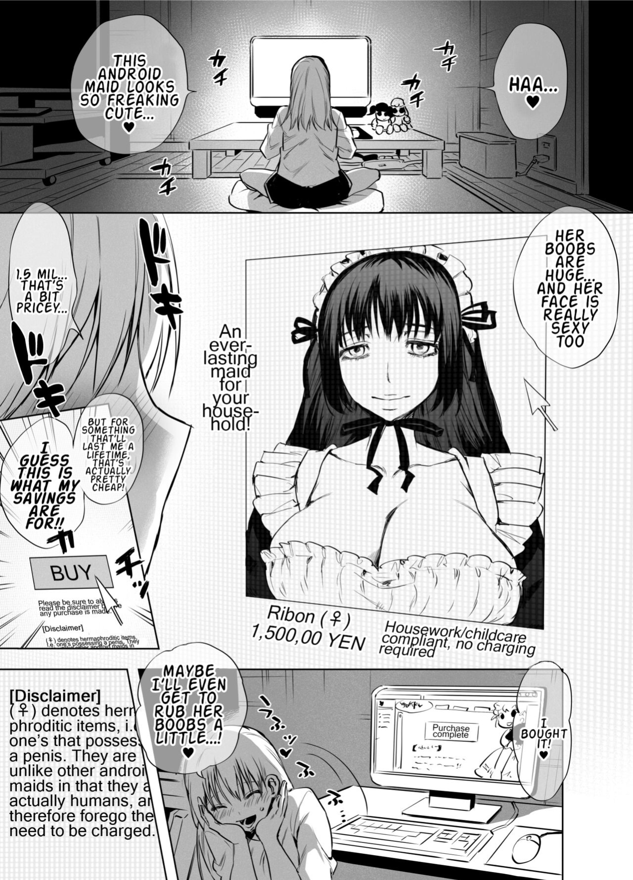 [Tosha Pink (Chimeda)] Futanari Maid no Ribon-chan [Mr_Person]