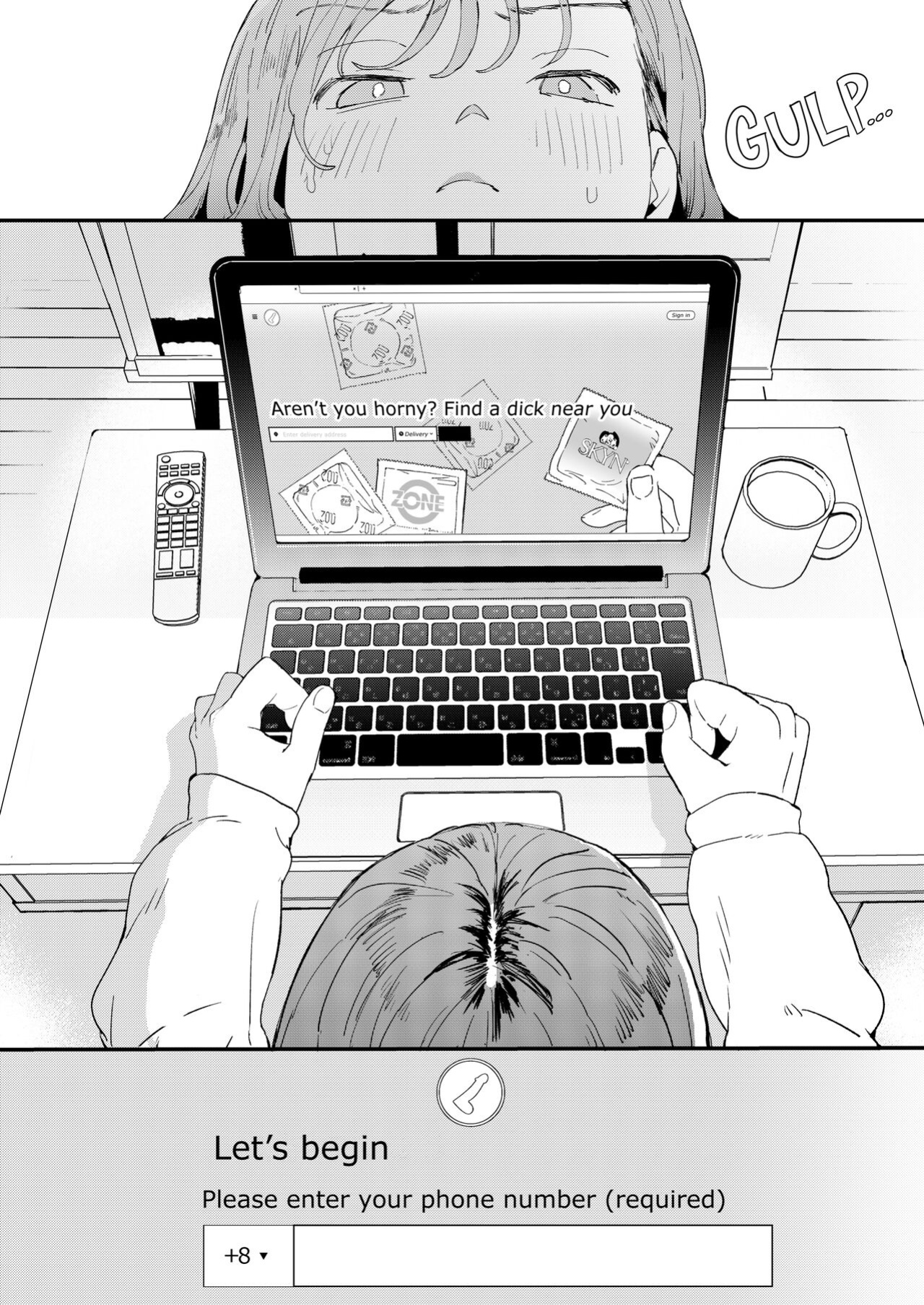 [Denbu Momo] ●●●r Chinko o Tanomitai Onee-san｜The Girl Who Wants to Order Uber Dicks [Nishimaru]