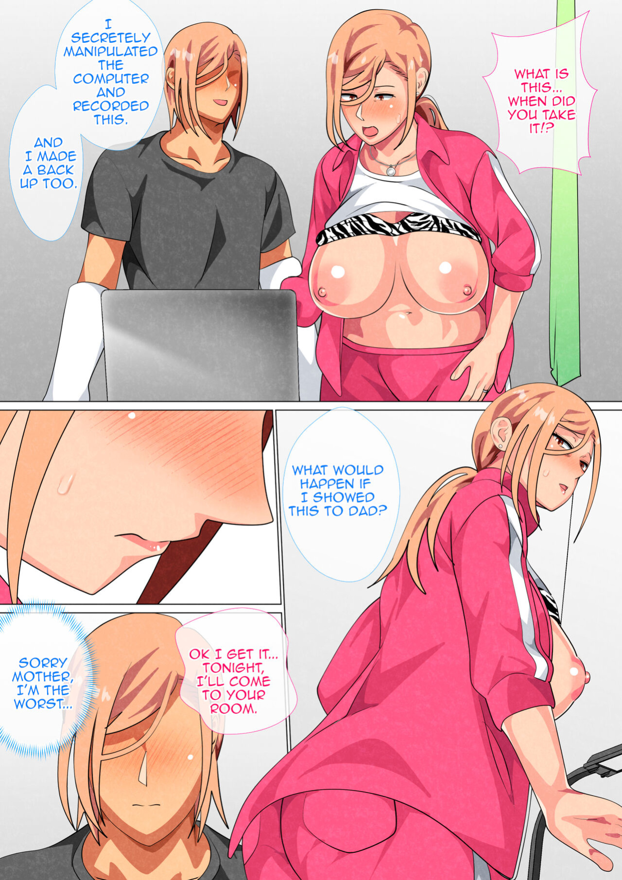 [Circle Spice] Musuko ni Yowami o Nigirareta Motoyan no Haha | Son Found his Former Delinquent Mother's Weakness [Amoskandy]