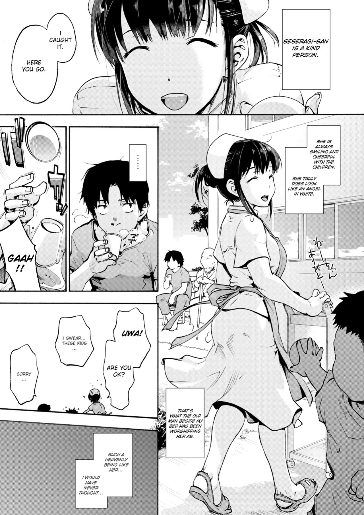 [Onsoku Ubaguruma (Uba Yoshiyuki)] Miyasaka Byouin - Yasashii Seseragi-san | Miyasaka Hospital - The Kind Seseragi-san [naetranslates]
