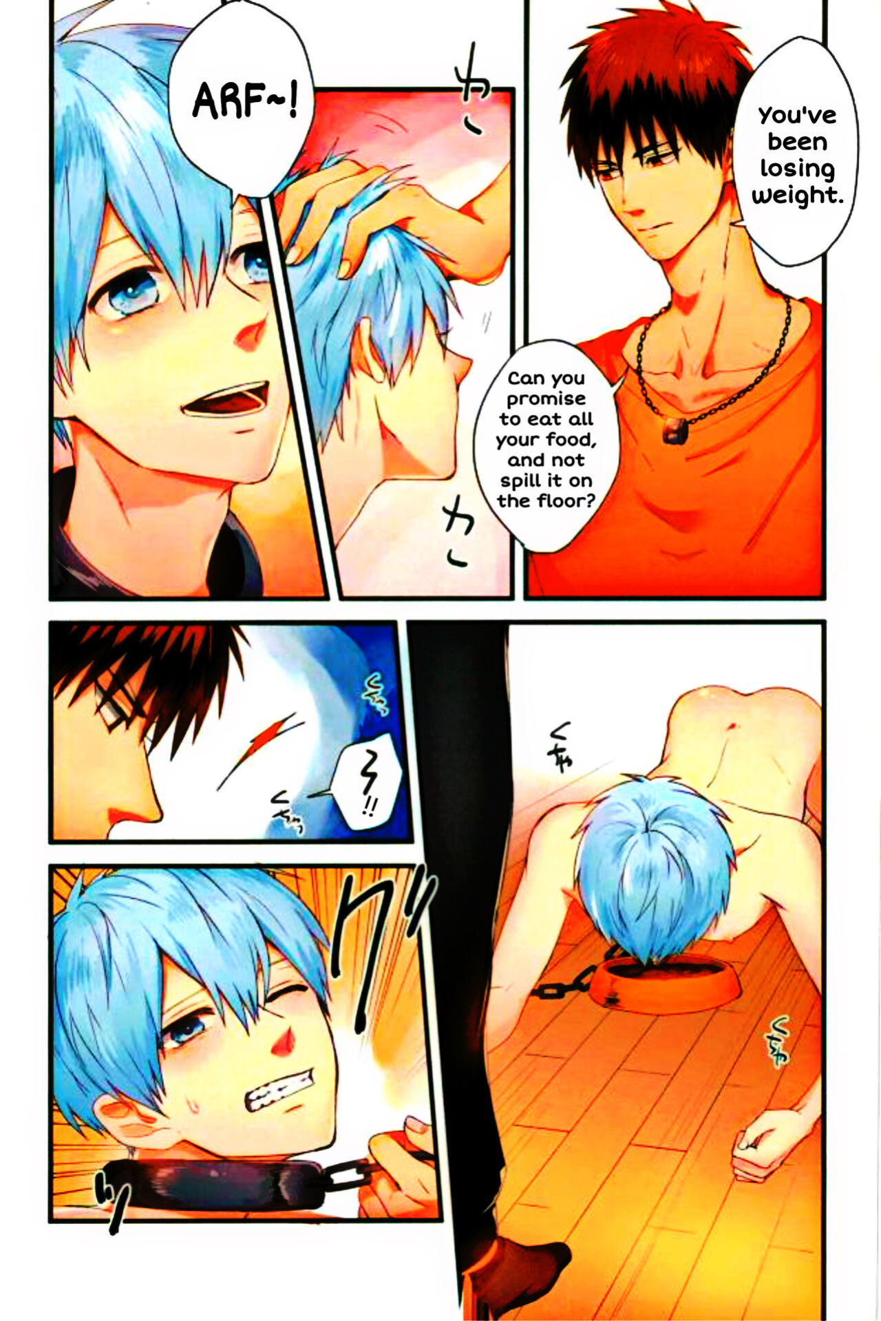 (C89) [Fuzai no Yamada (Yumoto)] Kubiwa wa Dare no Te ni | Whose Hand Pulls the Collar? (Fuzai no Yamada Sairokushuu Ni) (Kuroko no Basuke) [SpookyLatte]