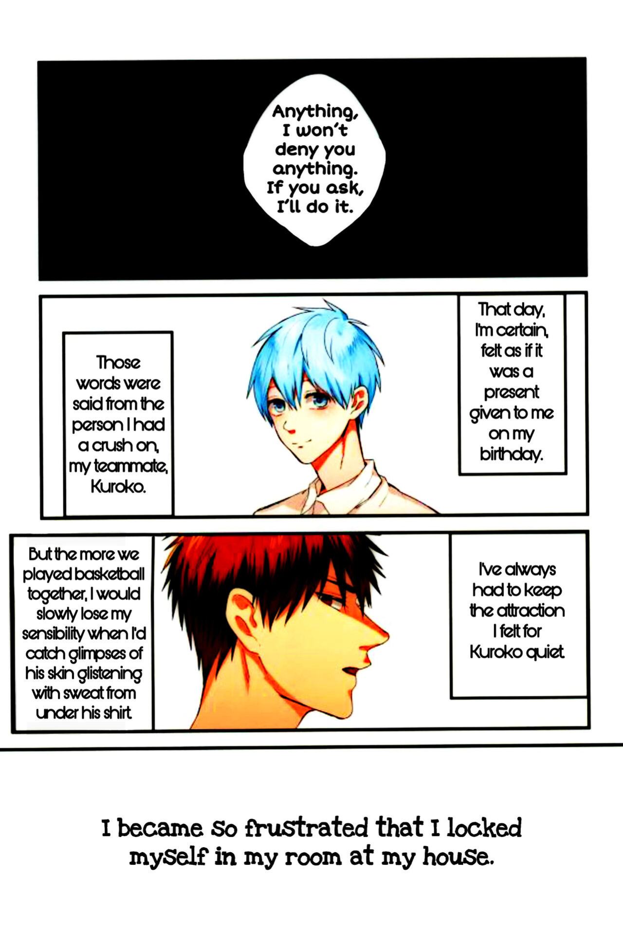 (C89) [Fuzai no Yamada (Yumoto)] Kubiwa wa Dare no Te ni | Whose Hand Pulls the Collar? (Fuzai no Yamada Sairokushuu Ni) (Kuroko no Basuke) [SpookyLatte]