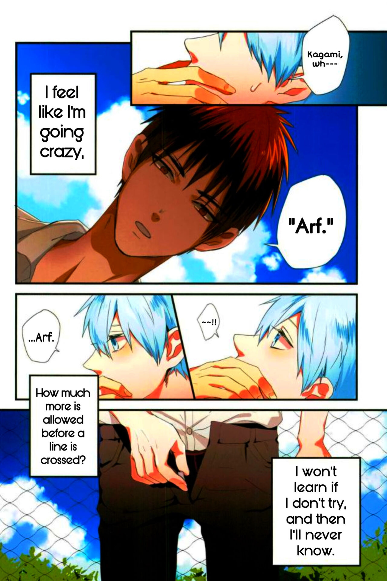 (C89) [Fuzai no Yamada (Yumoto)] Kubiwa wa Dare no Te ni | Whose Hand Pulls the Collar? (Fuzai no Yamada Sairokushuu Ni) (Kuroko no Basuke) [SpookyLatte]