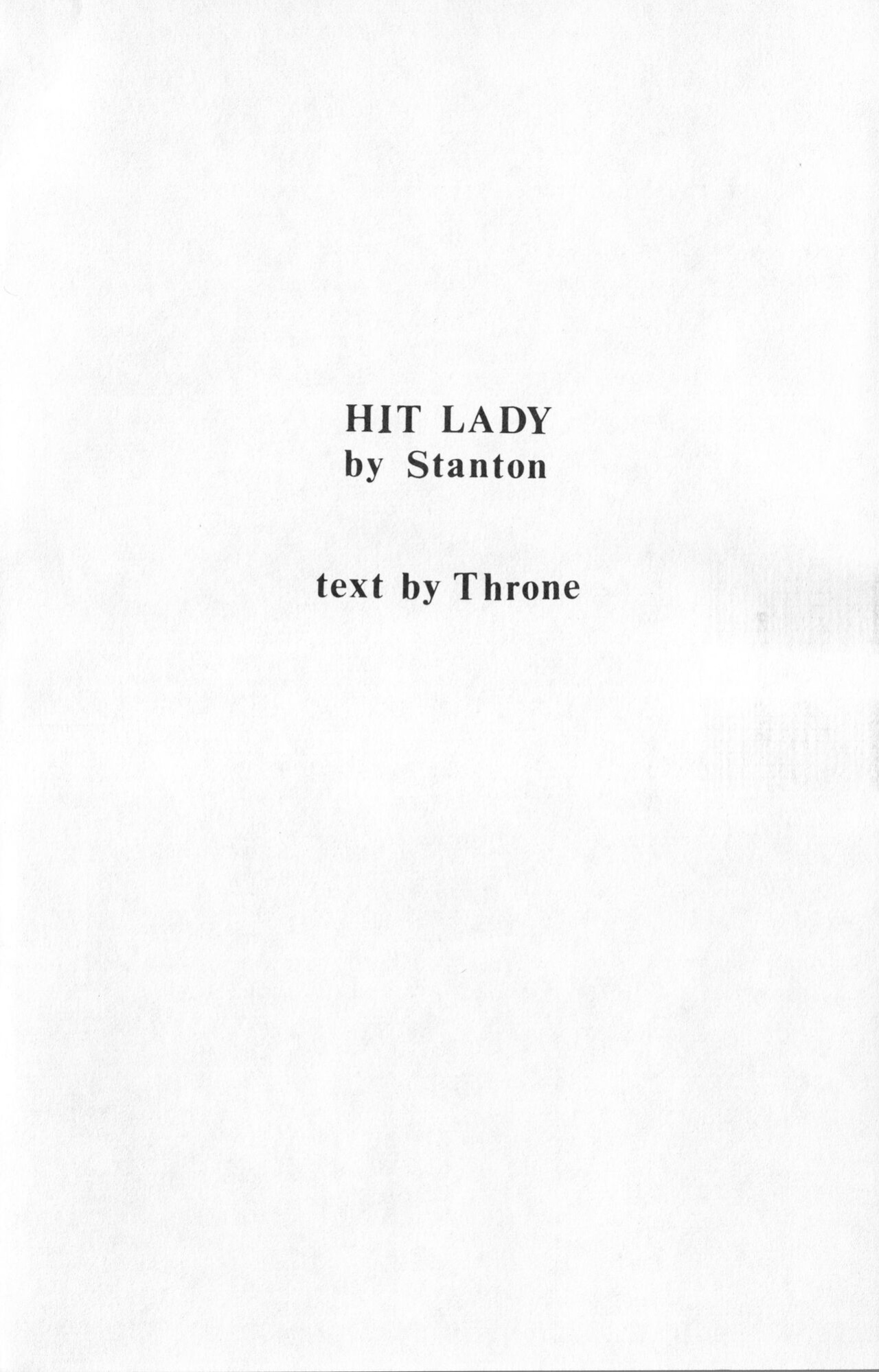 [Eric Stanton & Alan Throne] Stantoons #29 (Hit Lady + Damia's Arena)