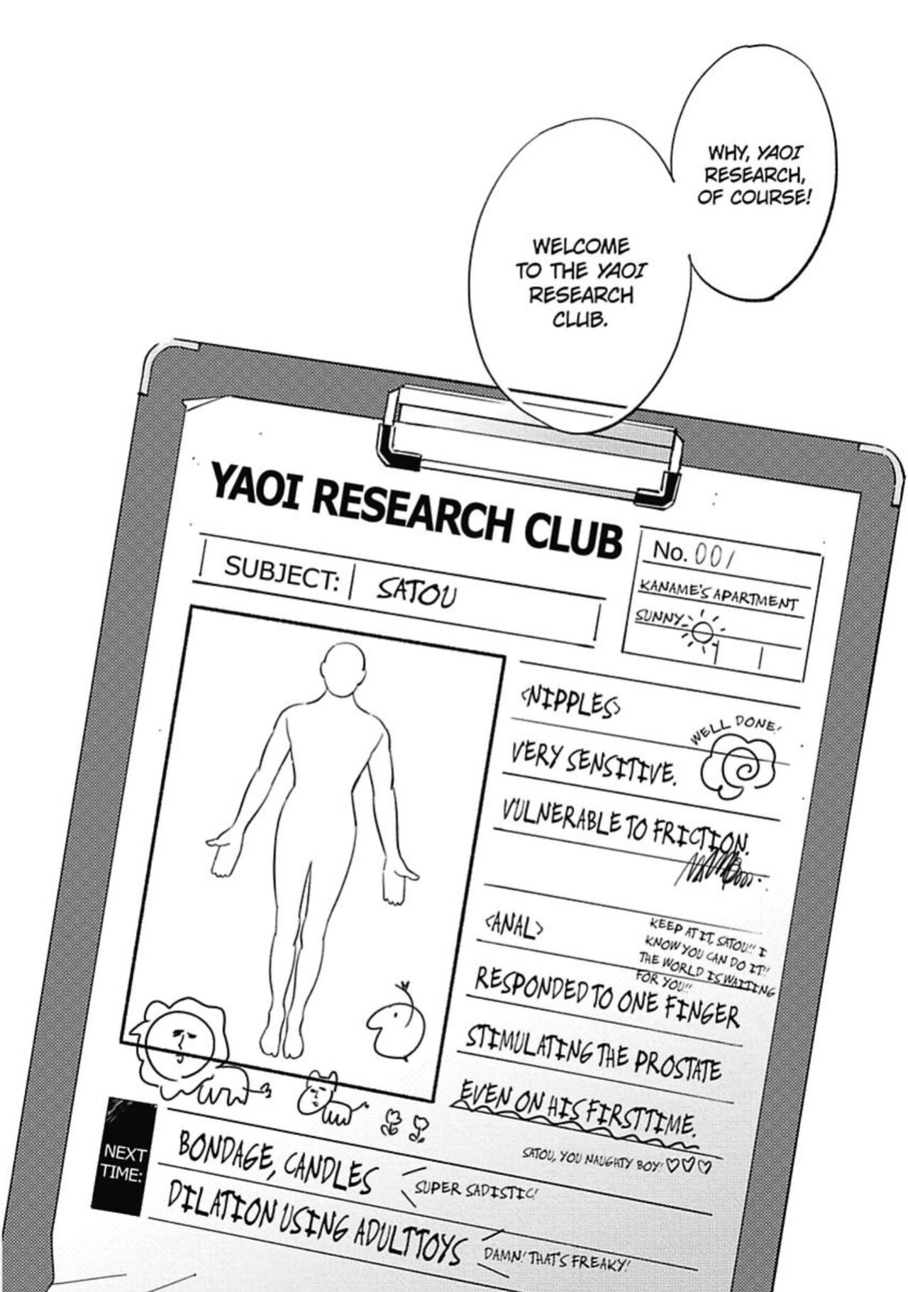Welcome to The Yaoi Research Club 01