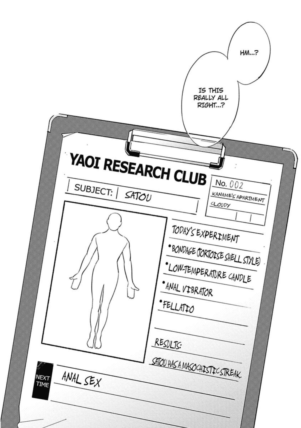Welcome to The Yaoi Research Club 01