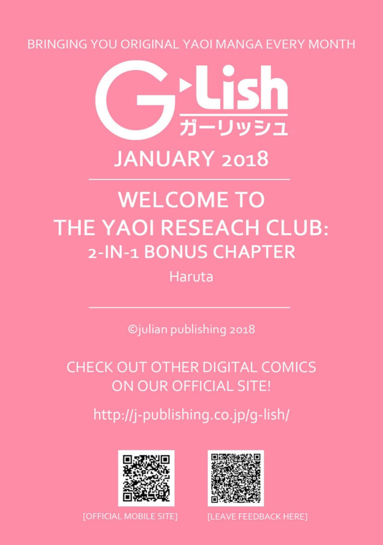 Welcome to The Yaoi Research Club 02