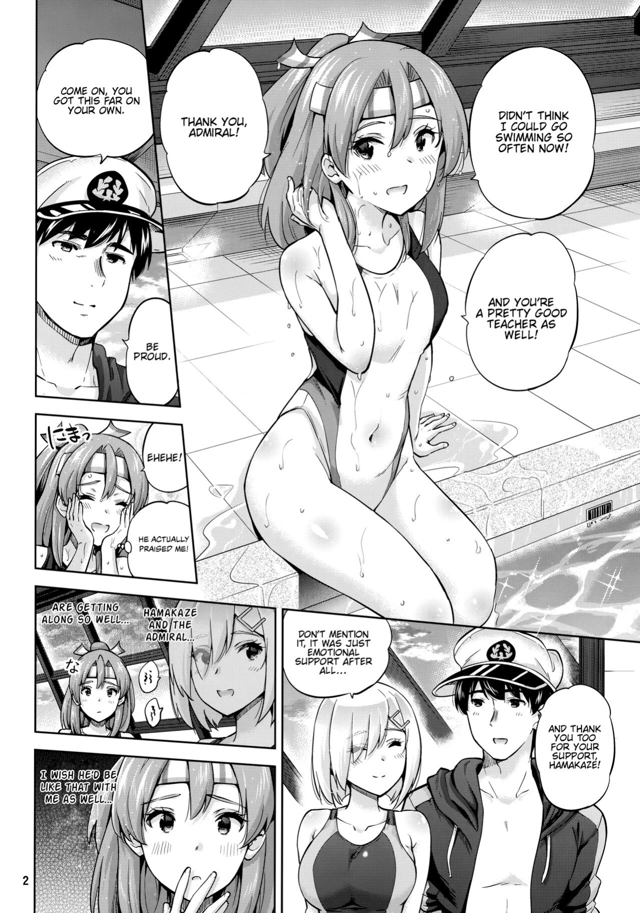 (C99) [sarfatation (Sarfata)] Kyouei Mizugi na Zuihou-chan to Hamakaze-san to. | Zuihou and Hamakaze in Racing Swimsuits. (Kantai Collection -KanColle-) [FMLTranslations]