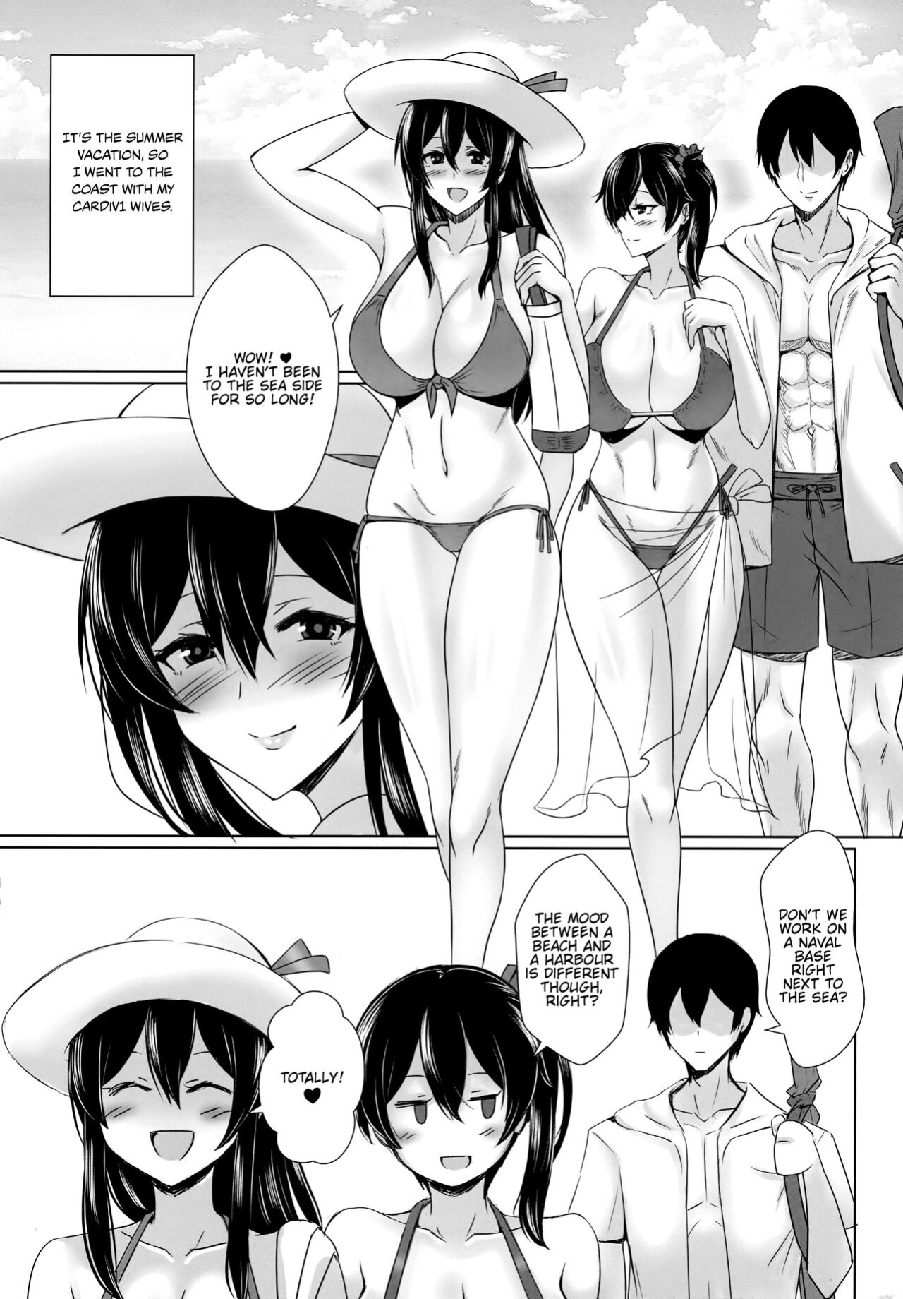 (FF39) [Dao Yu Cha Wu (Kashiru)] Seisai Kuubo no Natsu | Summer with Fleet Carrier Wives [FMLTranslations]