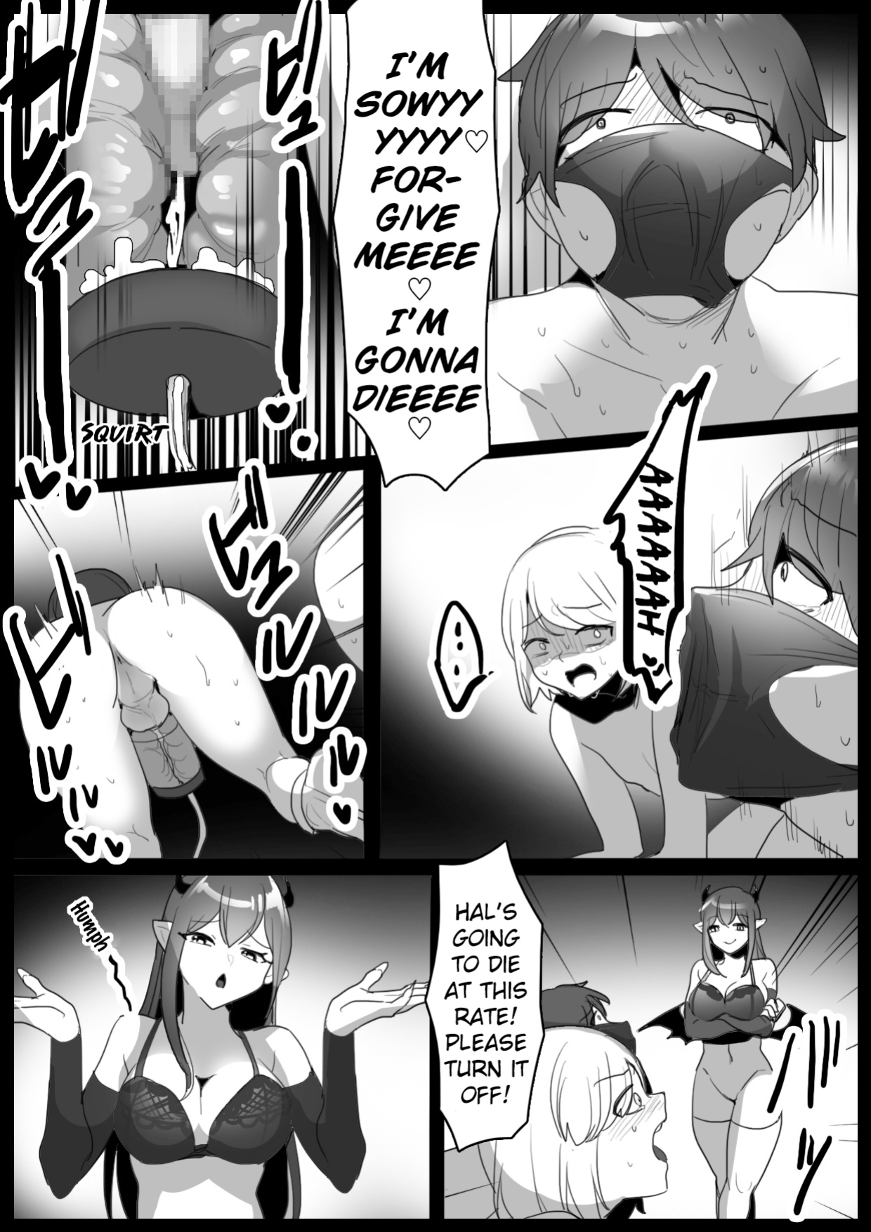 [Permission (Toppogi)] Sakubatsu ~Succubus Shimai ni Kachiku ni sarete Ochinchin o Shiborasechau Ohanashi~ | Sakubatsu ~Turned into Livestock and Getting our Penises Milked by Succubus Sisters~ (Pangean)