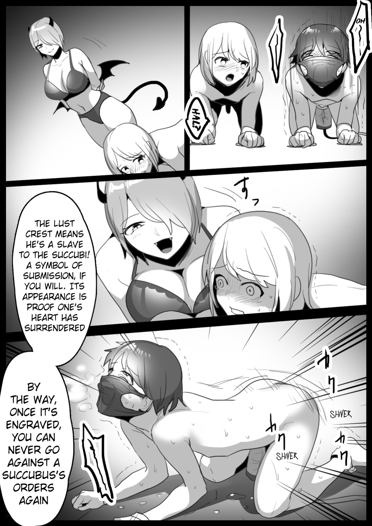 [Permission (Toppogi)] Sakubatsu ~Succubus Shimai ni Kachiku ni sarete Ochinchin o Shiborasechau Ohanashi~ | Sakubatsu ~Turned into Livestock and Getting our Penises Milked by Succubus Sisters~ (Pangean)