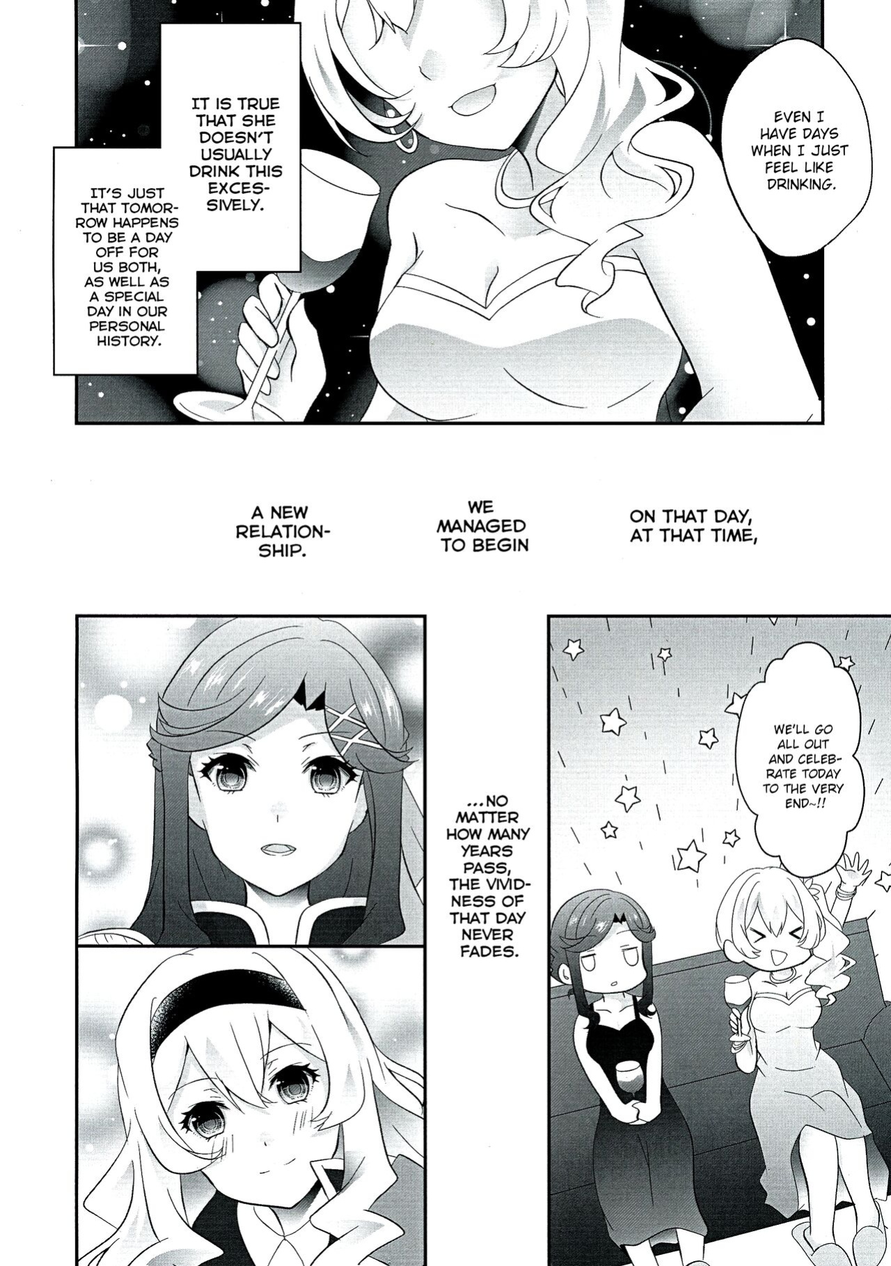 (Revue Star Theater 2) [Chikoworld (Chikoile, Tanukichi)] Yowasete yo Konya dake | Let Me Be Tipsy, Just For Tonight (Shoujo Kageki Revue Starlight) [0mniessence]