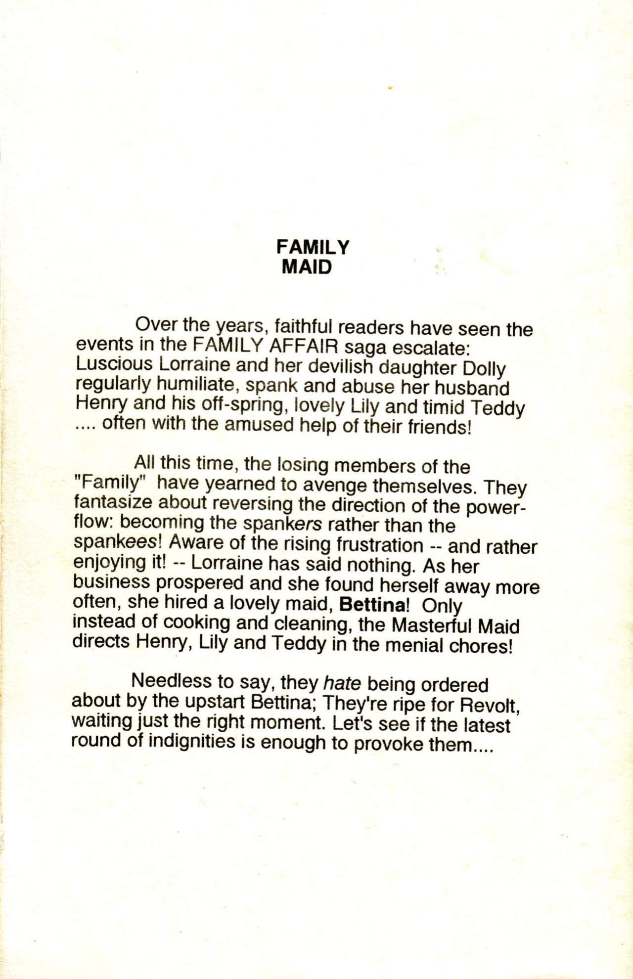 ERIC STANTON Family Affair 18: Family Maid