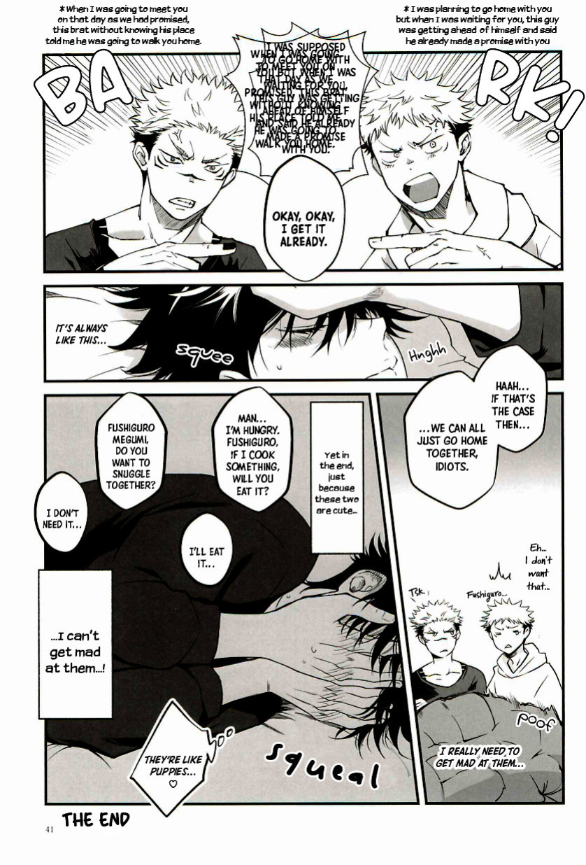[Jurei no Mori (Ayame)] Ore ga Okorenai Riyuu | The reason I can’t be mad (Jujutsu Kaisen) [Nonsense Group HQ]