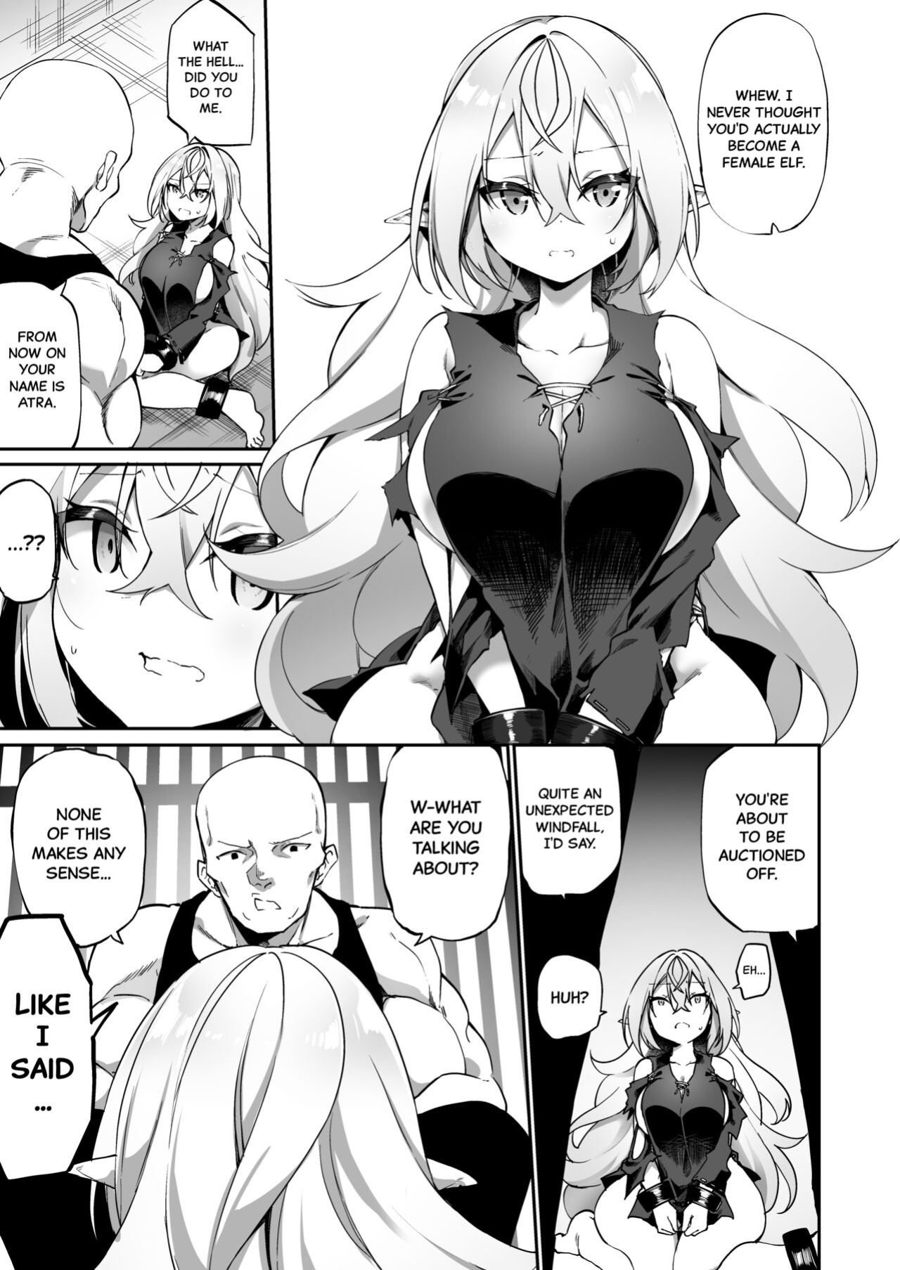 [Slime no Kanmuri (Kanmuri)] Elfka no Kusuri | Elvification Drug [Black Grimoires]