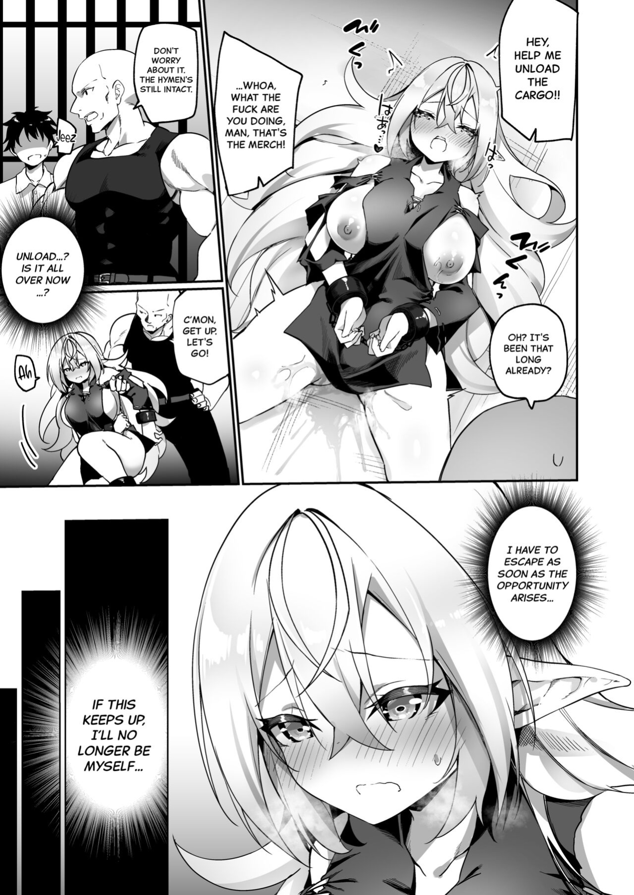 [Slime no Kanmuri (Kanmuri)] Elfka no Kusuri | Elvification Drug [Black Grimoires]
