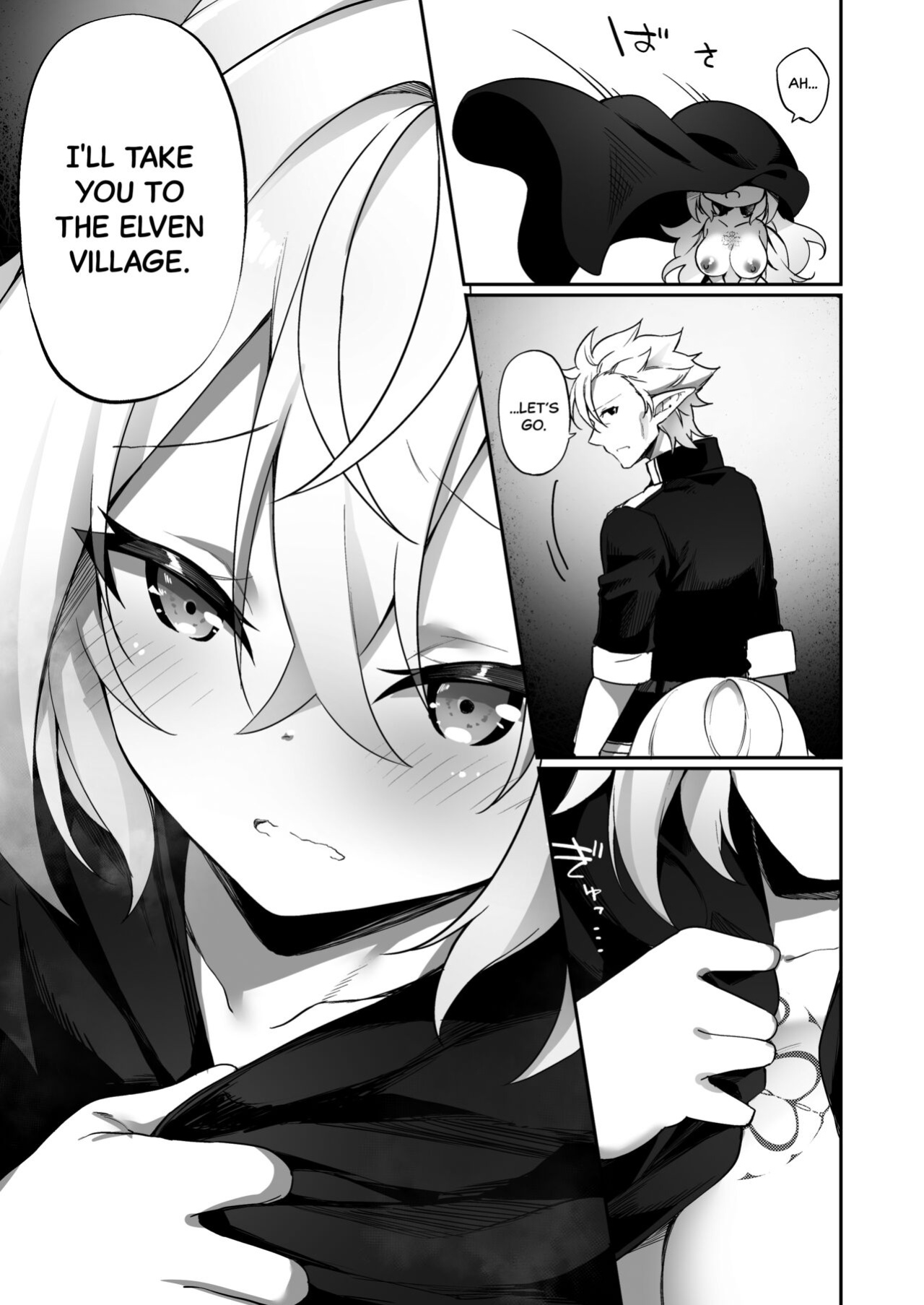 [Slime no Kanmuri (Kanmuri)] Elfka no Kusuri | Elvification Drug [Black Grimoires]