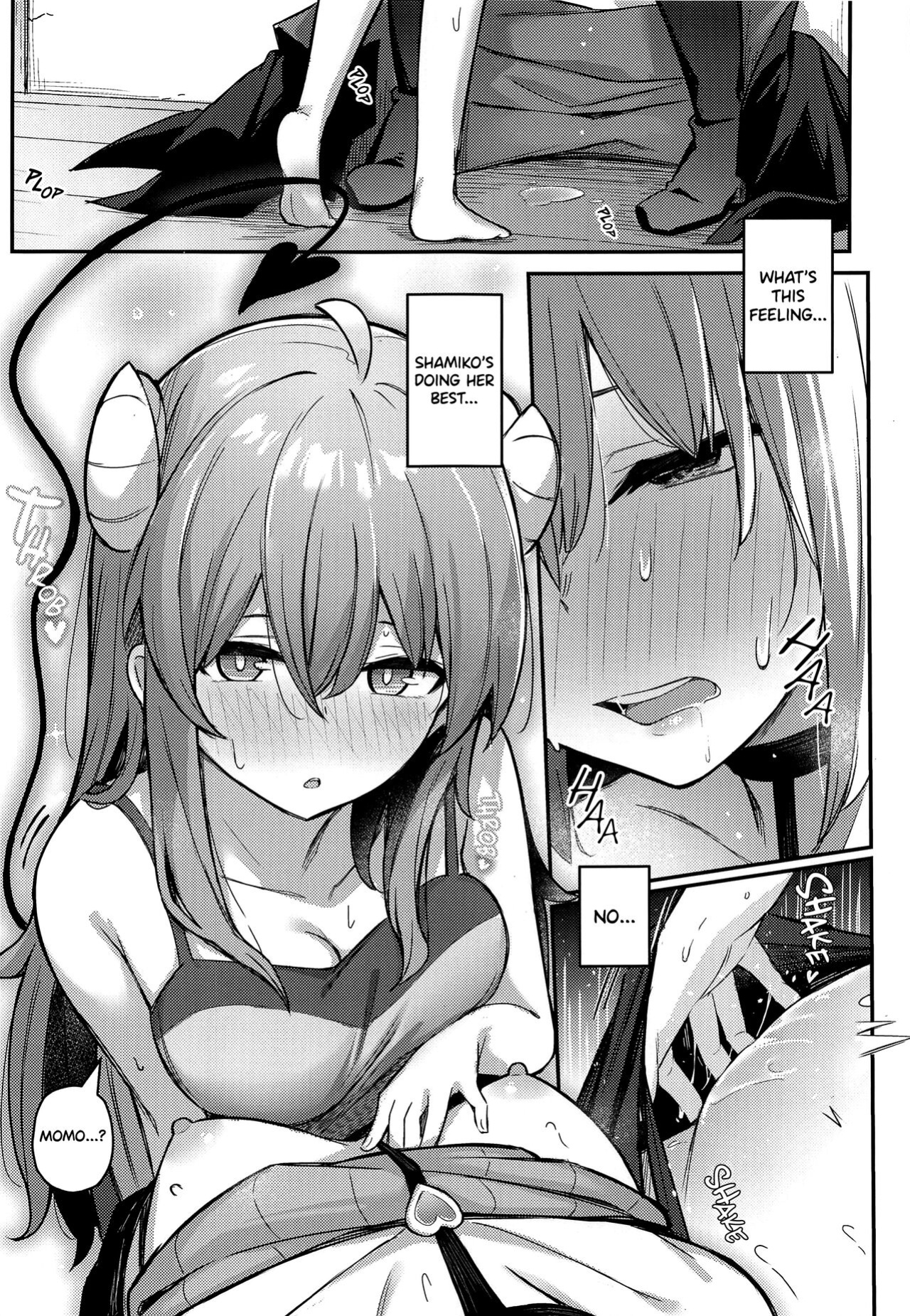 (Natsu no Doujinsai 2022) [Bochi Bochi no Ki (Borusiti)] Momo-chan Yamiochi Shita!? (Machikado Mazoku) [Scanderp Showlations]