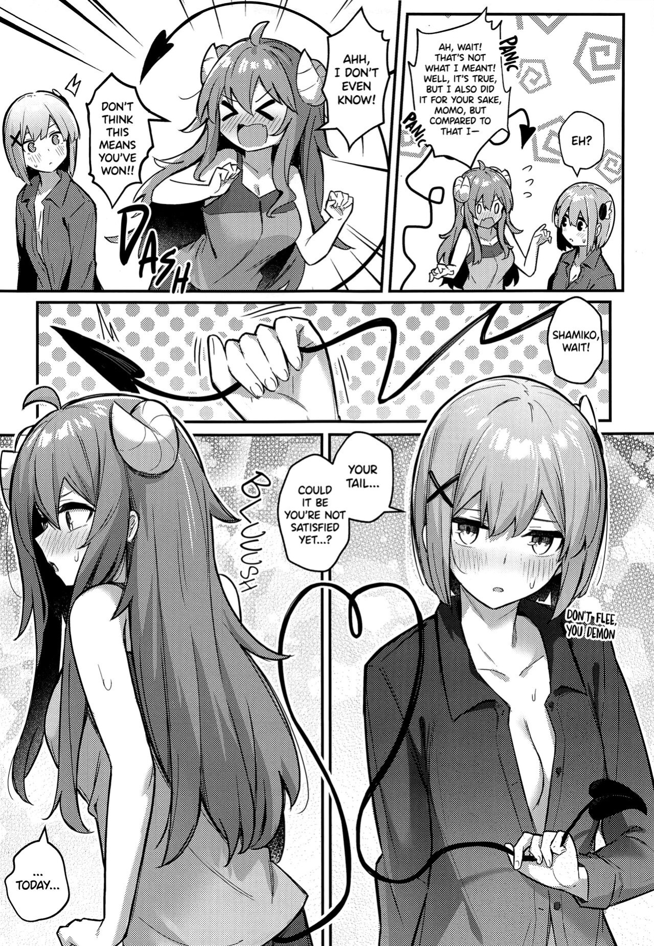 (Natsu no Doujinsai 2022) [Bochi Bochi no Ki (Borusiti)] Momo-chan Yamiochi Shita!? (Machikado Mazoku) [Scanderp Showlations]