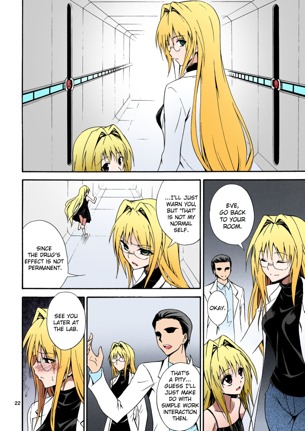 (C83) [Hibi Rakuraku (Aoki Kanji)] Bijin Kagakusha in Aku no Soshiki | Beautiful Scientist in an Evil Organization (To Love-Ru Darkness) [Colorized] [SPDSD]