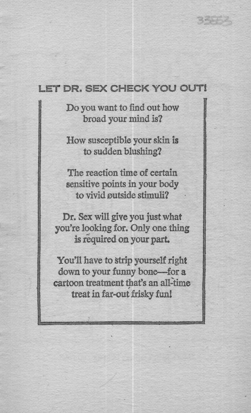 Bill Wenzel Dr. Sex