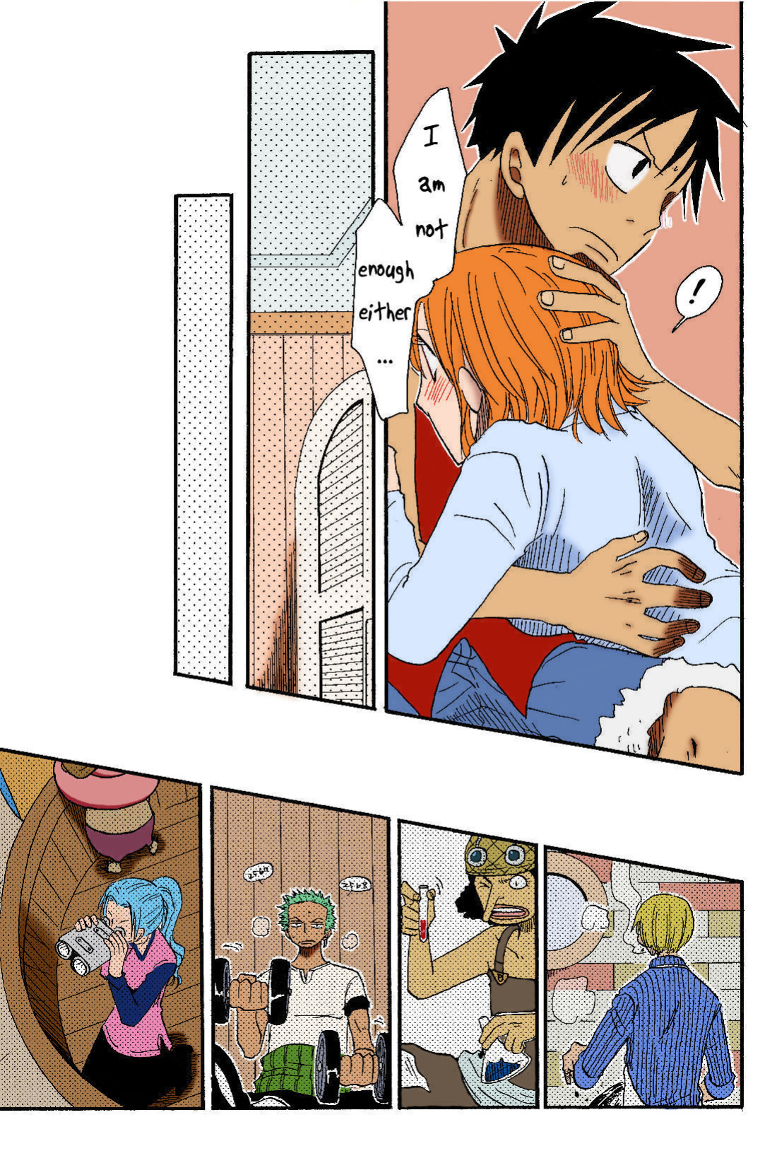 [CHANNEL KING (Fujisaki Kazuko)] Dakishimetara Kiss o Shiyou. (One Piece) [Colorized]