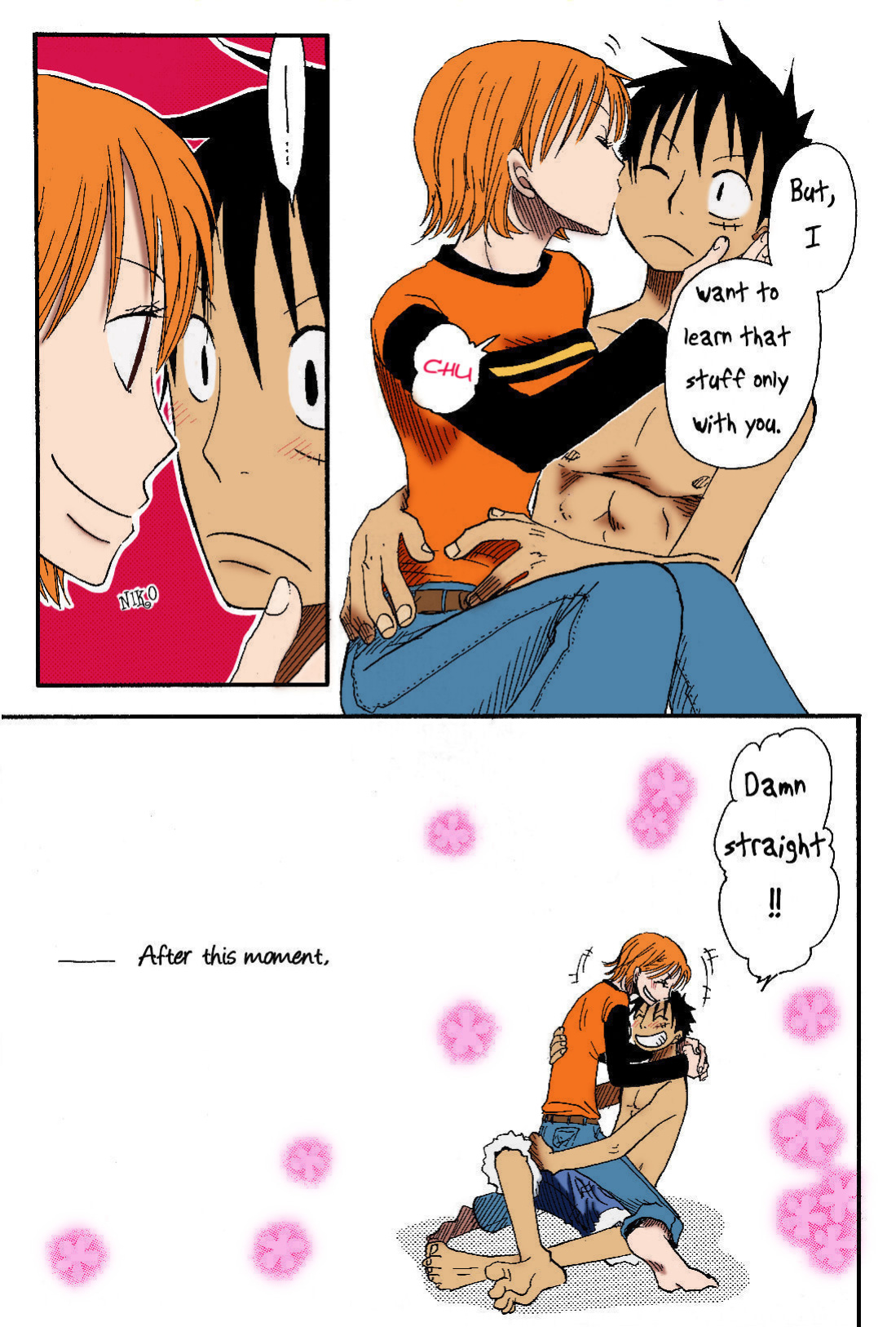 [CHANNEL KING (Fujisaki Kazuko)] Dakishimetara Kiss o Shiyou. (One Piece) [Colorized]
