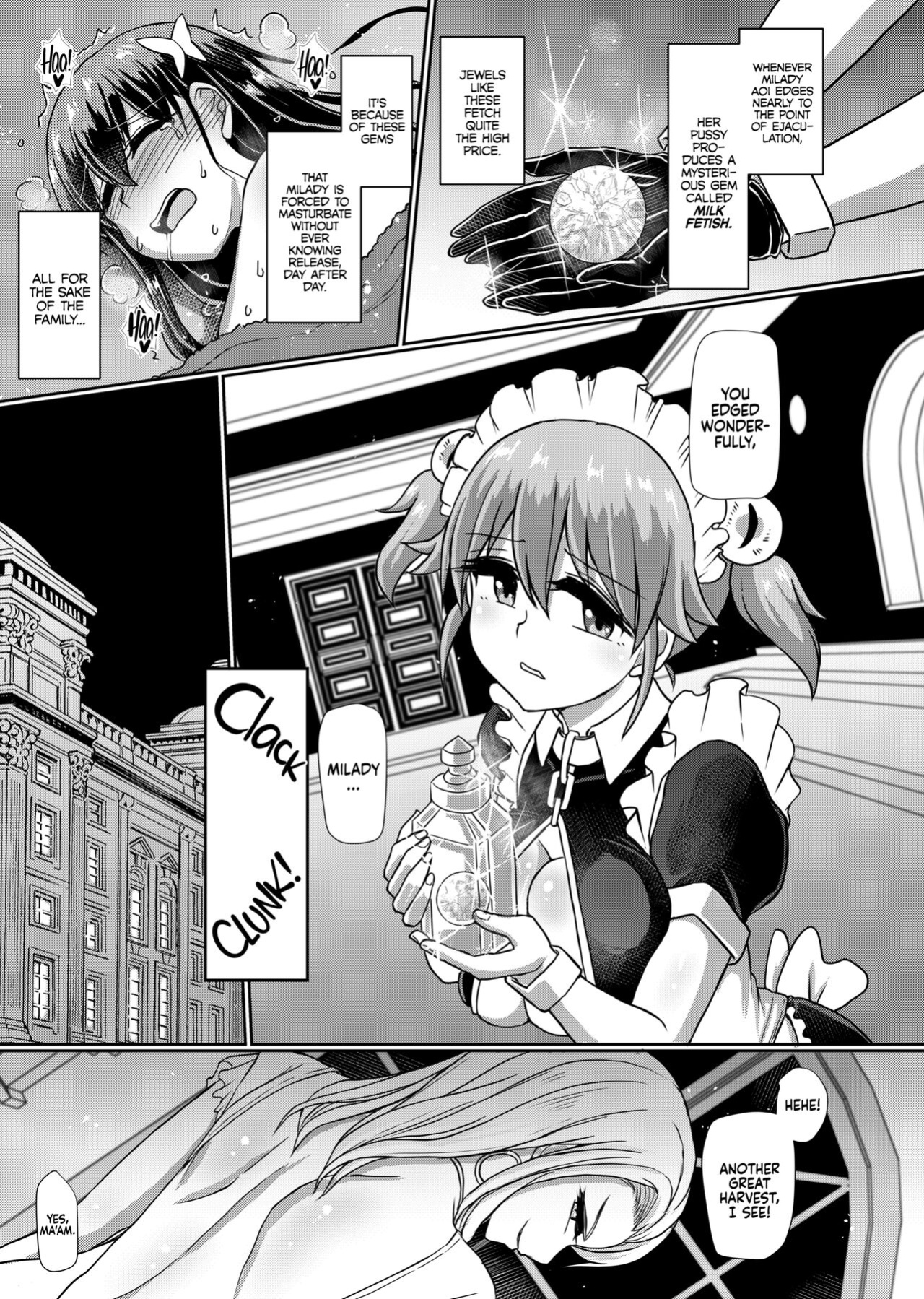 [Aoba Q Madou (Futaba Yodomu)] Milk Fetish Futanari Ojou-sama no Ikenai Sundome Onanie | Milk Fetish: Milady’s Endless Edging Masturbation [2d-market.com]