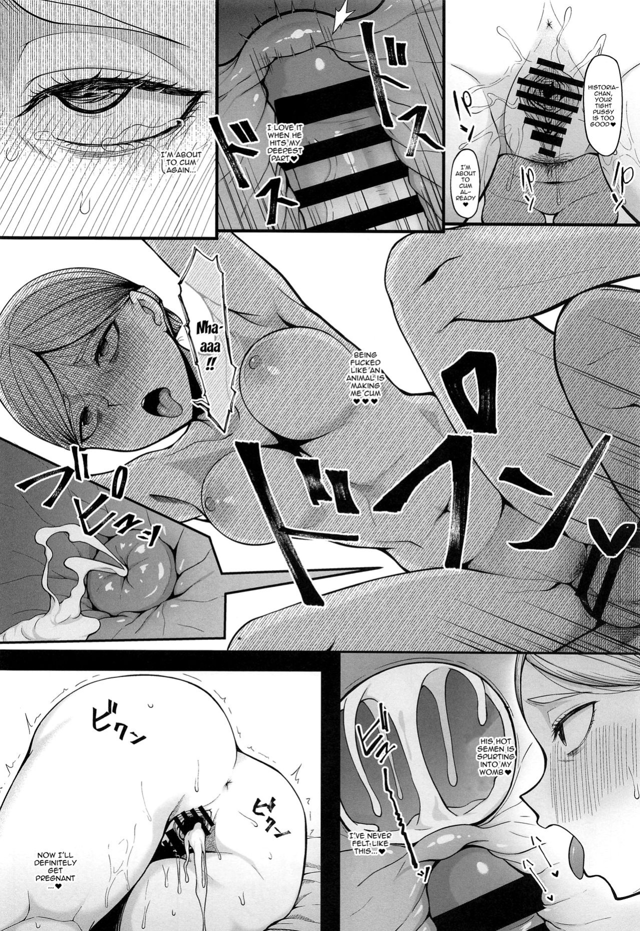 [Re:Cre@tors (Hiiragi Hajime)] Kairaku Ochi shita Botebara Joou Historia | If Historia Gives Into The Pleasure She'll Become A Pregnant Bellied Queen (Shingeki no Kyojin)