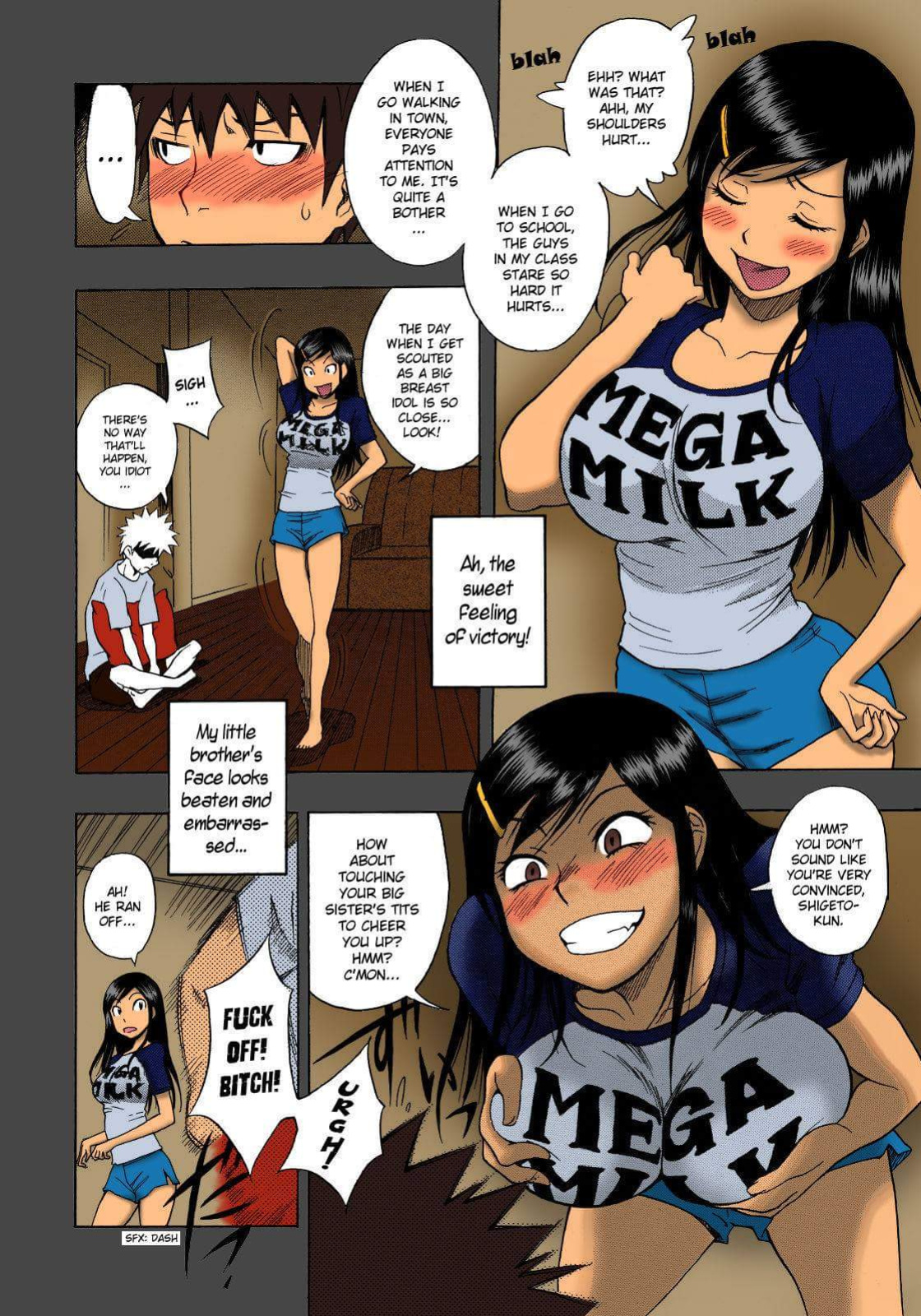 [Shiden Akira] Hinnyuu Kyonyuu History | Tiny Boobs Giant Tits History (COMIC Megastore 2008-03) [Rhapfan] [Colorized]