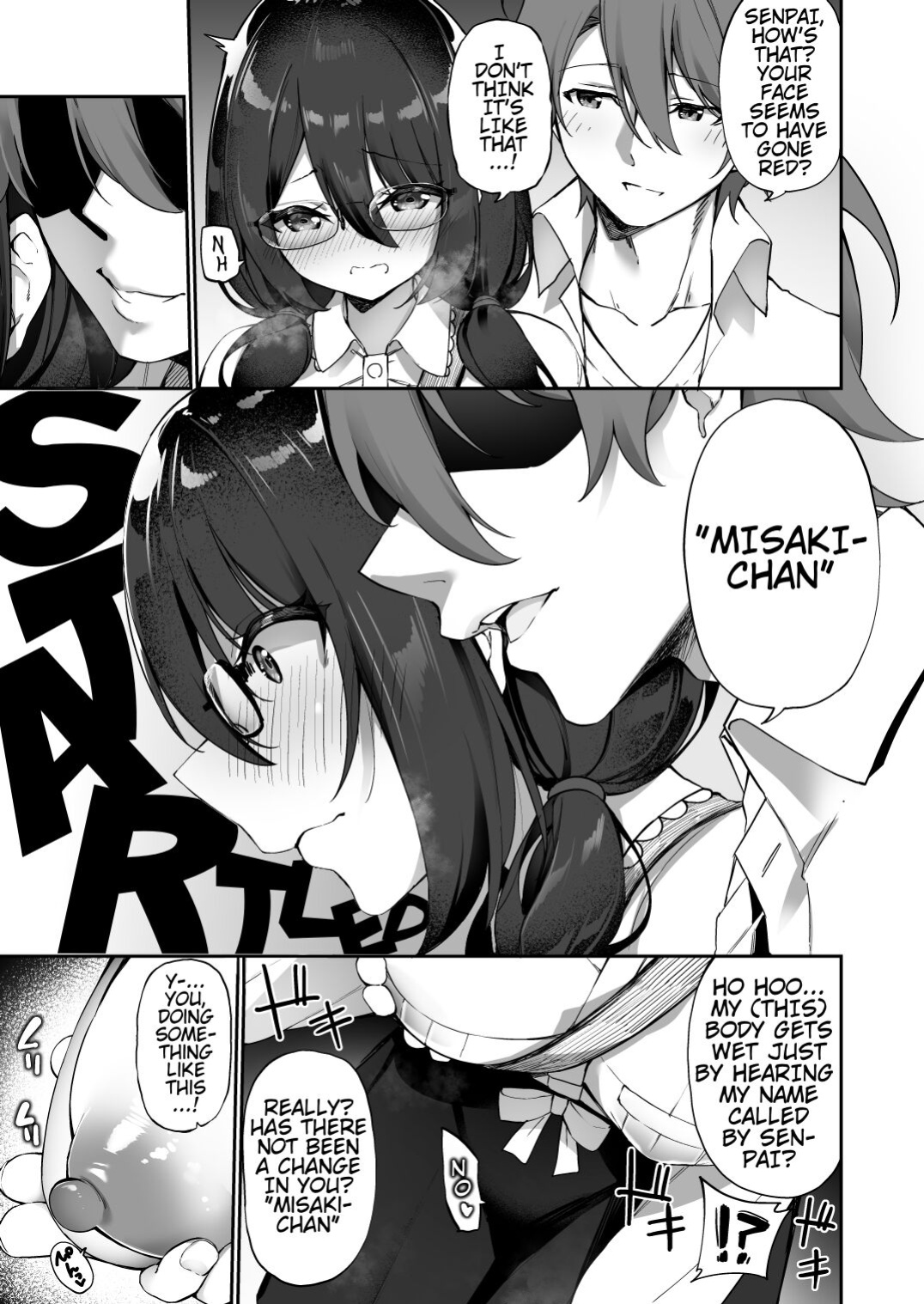 [Amuai Okashi Seisakusho (Kanmuri)] I Switched Bodies with my Large-Breasted Yandere Junior Who is Aroused Just by Hearing the Sound of My Voice! [Round Circle Translation Group]