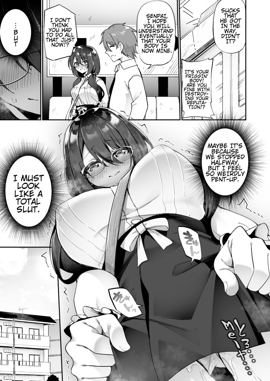[Amuai Okashi Seisakusho (Kanmuri)] I Switched Bodies with my Large-Breasted Yandere Junior Who is Aroused Just by Hearing the Sound of My Voice! [Round Circle Translation Group]