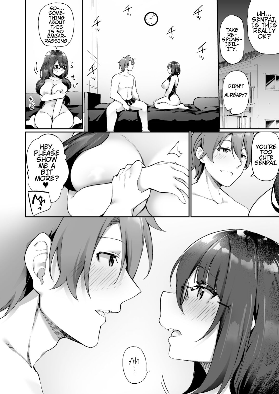 [Amuai Okashi Seisakusho (Kanmuri)] I Switched Bodies with my Large-Breasted Yandere Junior Who is Aroused Just by Hearing the Sound of My Voice! [Round Circle Translation Group]