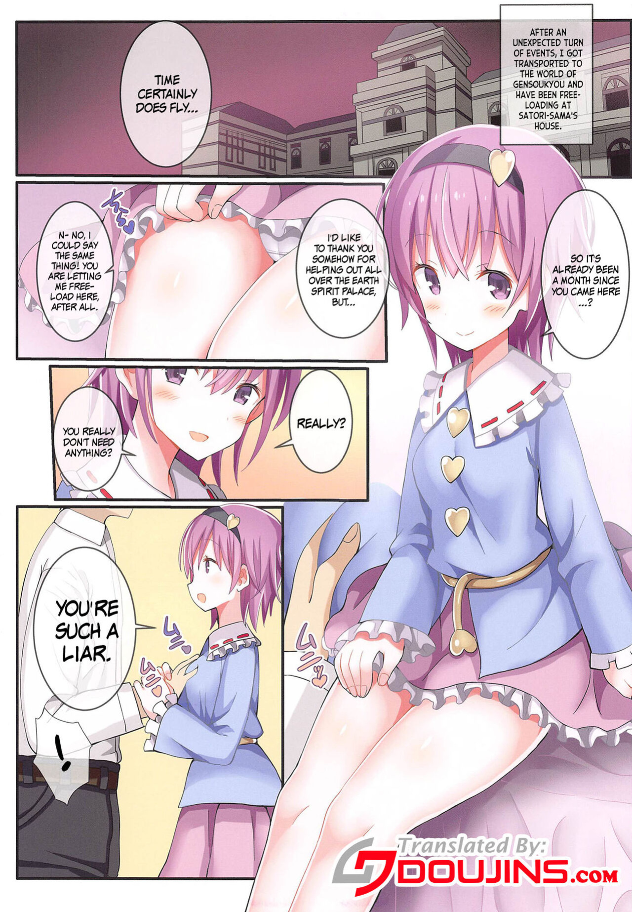[Nanmin Festival (Gibuchoko)] Satori-sama no Heya ni Isourou Sasete Morattara… | Sleeping Together In Satori-sama's Room... (Touhou Project)