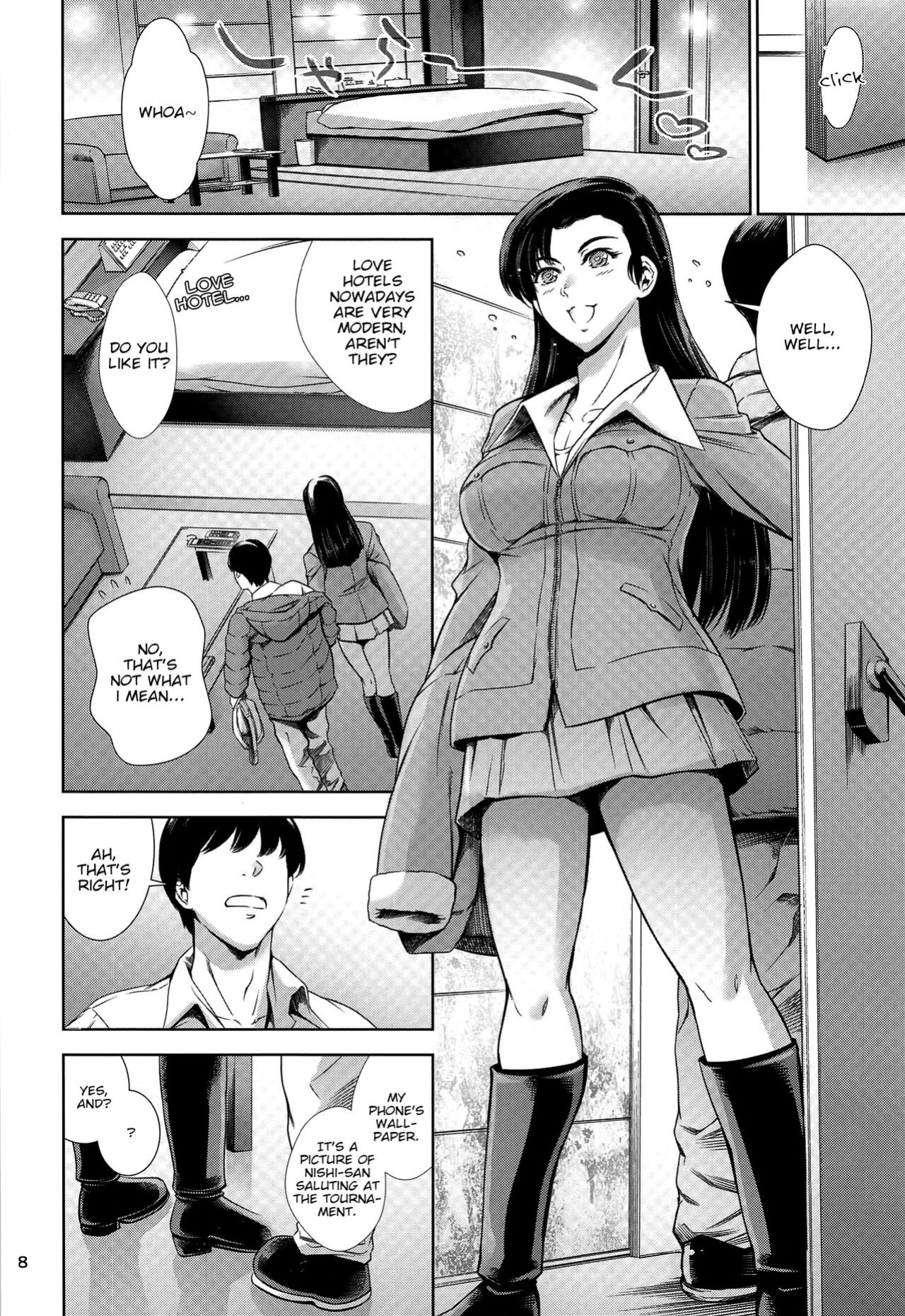 (C97) [Mesu Gorilla. (Tuna Empire)] Kinuyo-chan to LoveHo | Love Hotel with Kinuyo-chan (Girls und Panzer) [Yravir Translation]