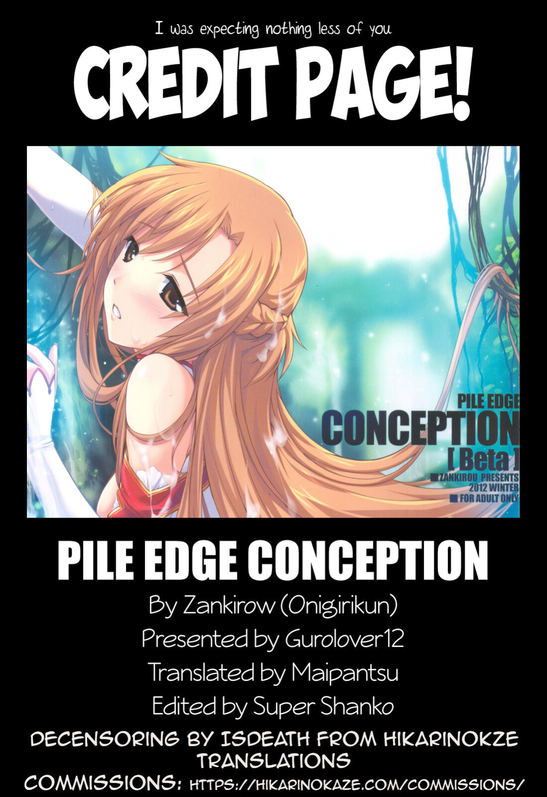 (COMIC1☆7) [Zankirow (Onigirikun)] PILE EDGE CONCEPTION [NEXUS] (Sword Art Online) [Maipantsu, Prupriprupri] [Colorized]