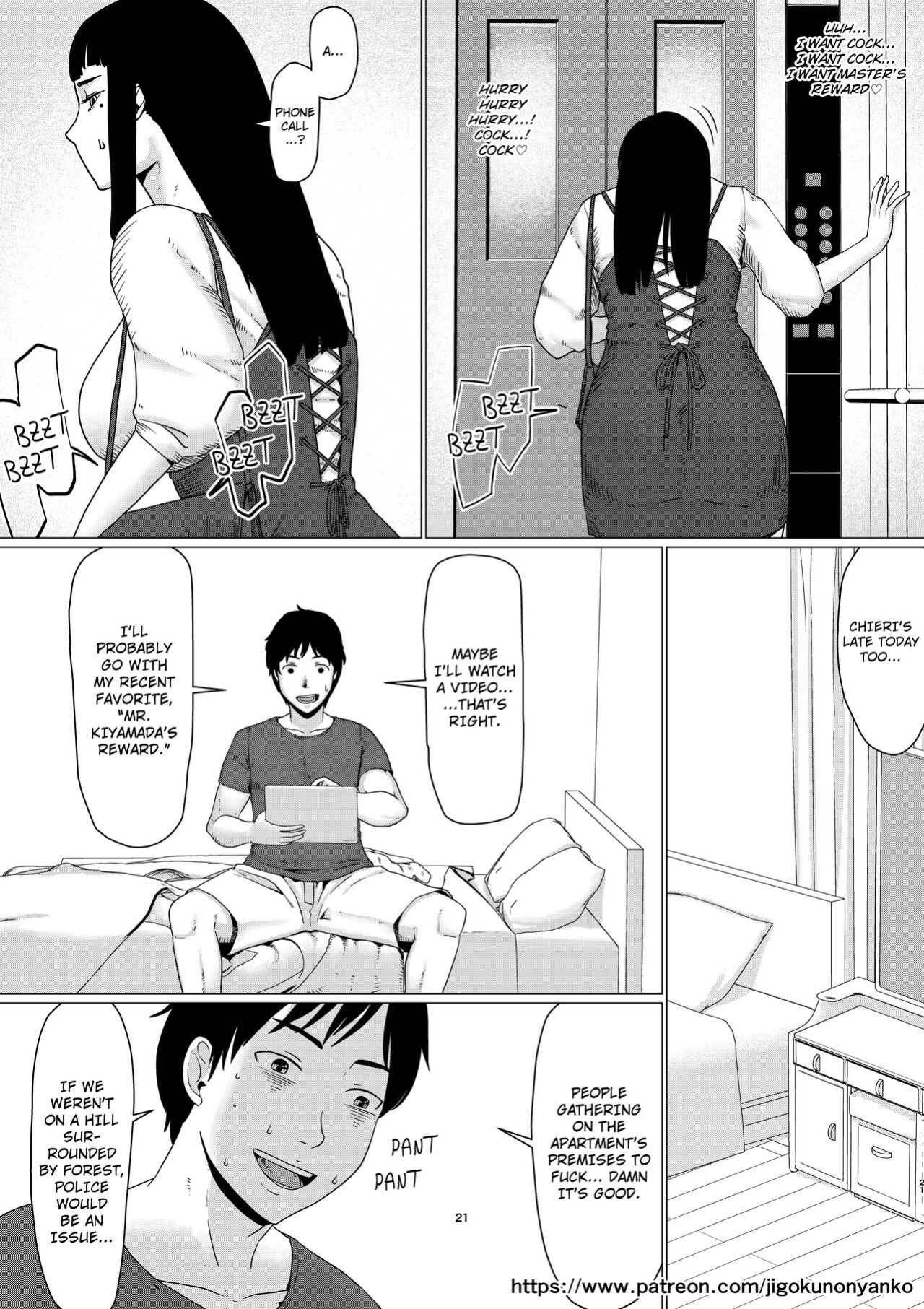 [Jigoku no Nyanko] Chieri-san wa Makerarenai! 3 Otto Kounin de Dare no Seishi demo Jusei suru Hentai Benki Dai 1-kan | Chieri-san Never Gives Up! 3 Perverted toilet wife who fertilizes anyone's sperm with her husband's approval [Part-1]