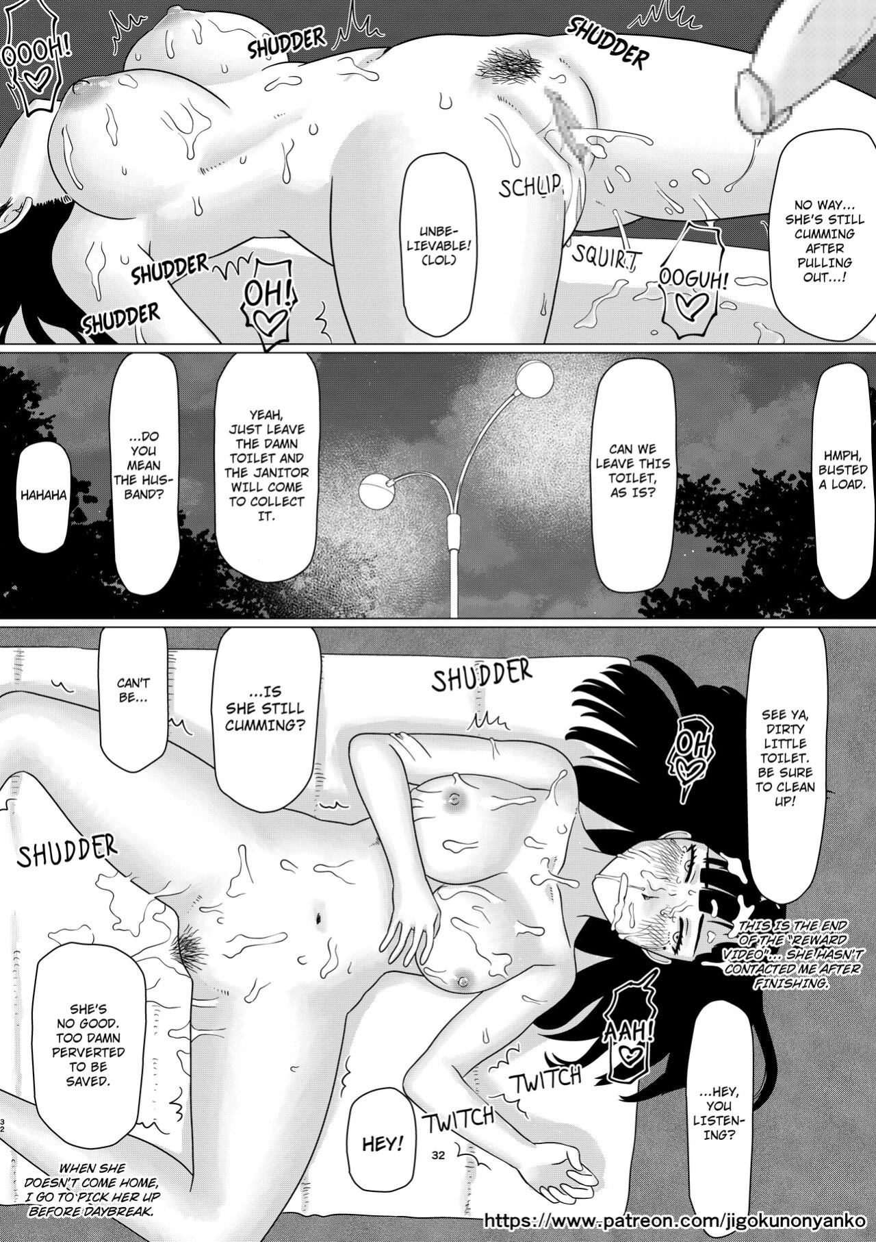 [Jigoku no Nyanko] Chieri-san wa Makerarenai! 3 Otto Kounin de Dare no Seishi demo Jusei suru Hentai Benki Dai 1-kan | Chieri-san Never Gives Up! 3 Perverted toilet wife who fertilizes anyone's sperm with her husband's approval [Part-1]