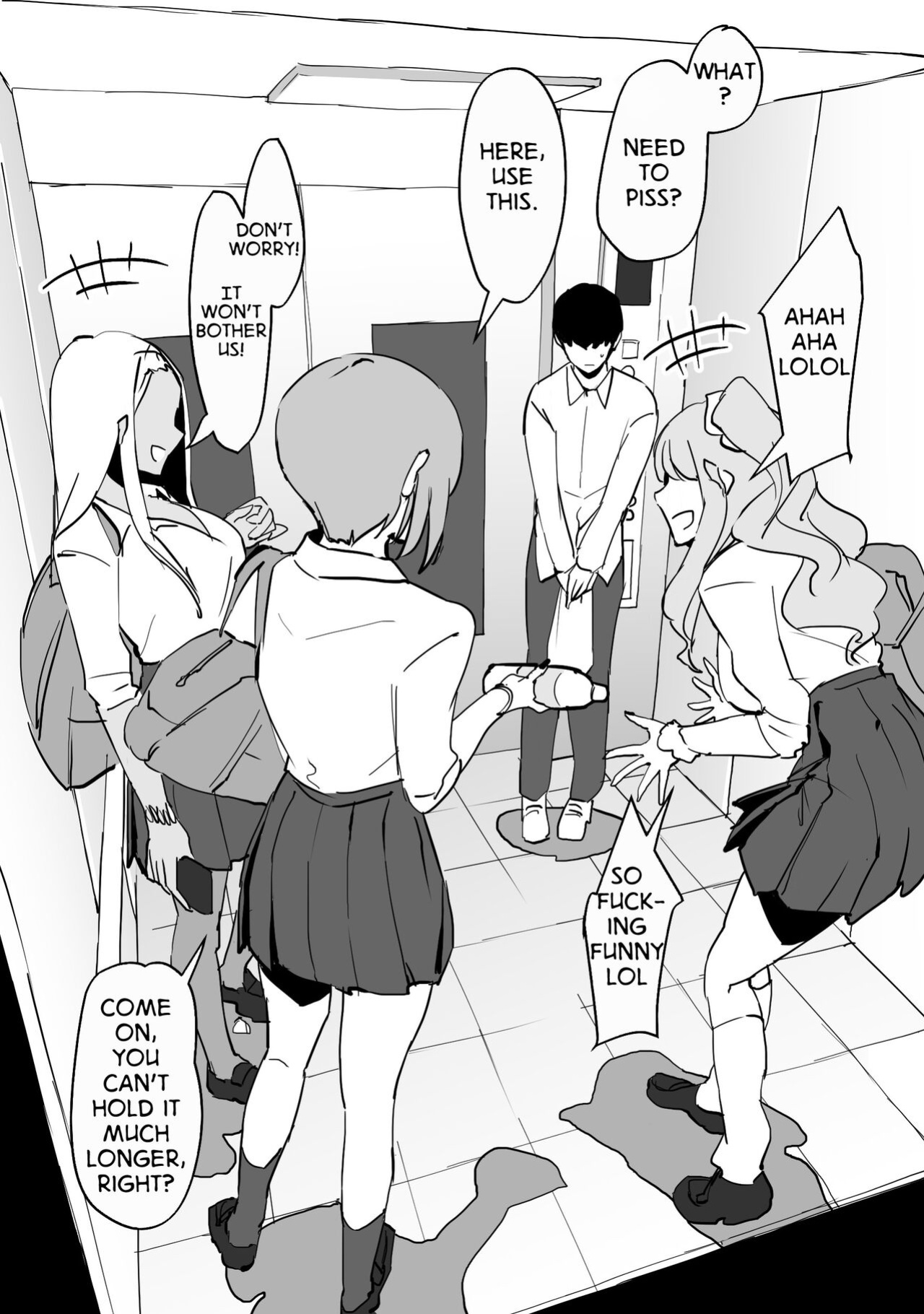[Poriuretan] Gal to Elevator ni Tojikomerareta | Trapped in an Elevator With a Bunch of Gals