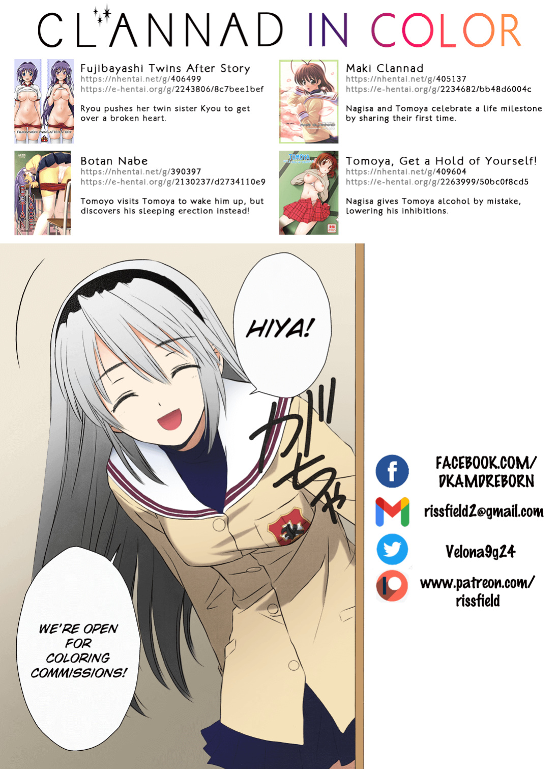 (C66) [Megaki (Chin)] Fantastic4 (Clannad) [Awesome Sauce] [SPDSD] [Colorized]