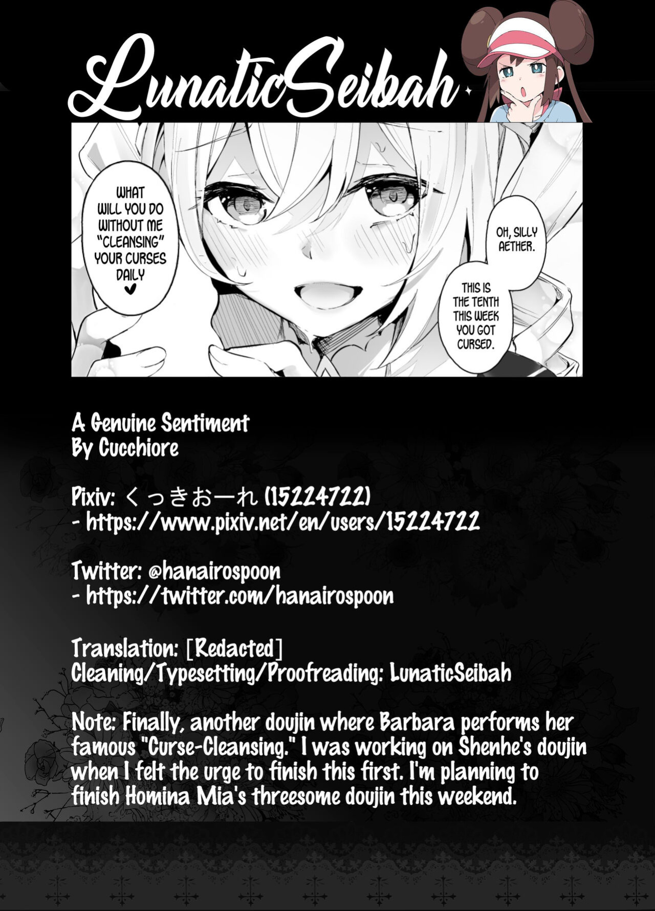 [Hanairo Spoon (Cucchiore)] A Genuine Sentiment (Genshin Impact) [LunaticSeibah]