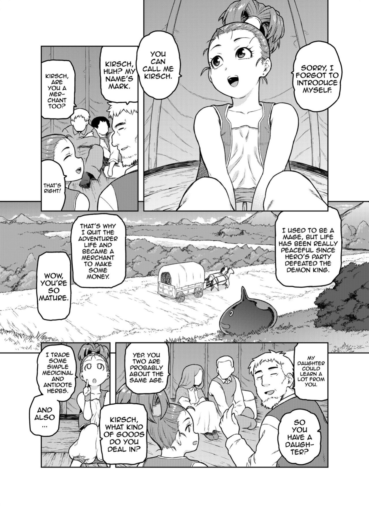 [Meshi no Tomo (Tsukudani)] Shounin-chan wa Ecchi ga Osuki | This Merchant Girl Loves Being Lewd (Dragon Quest III)