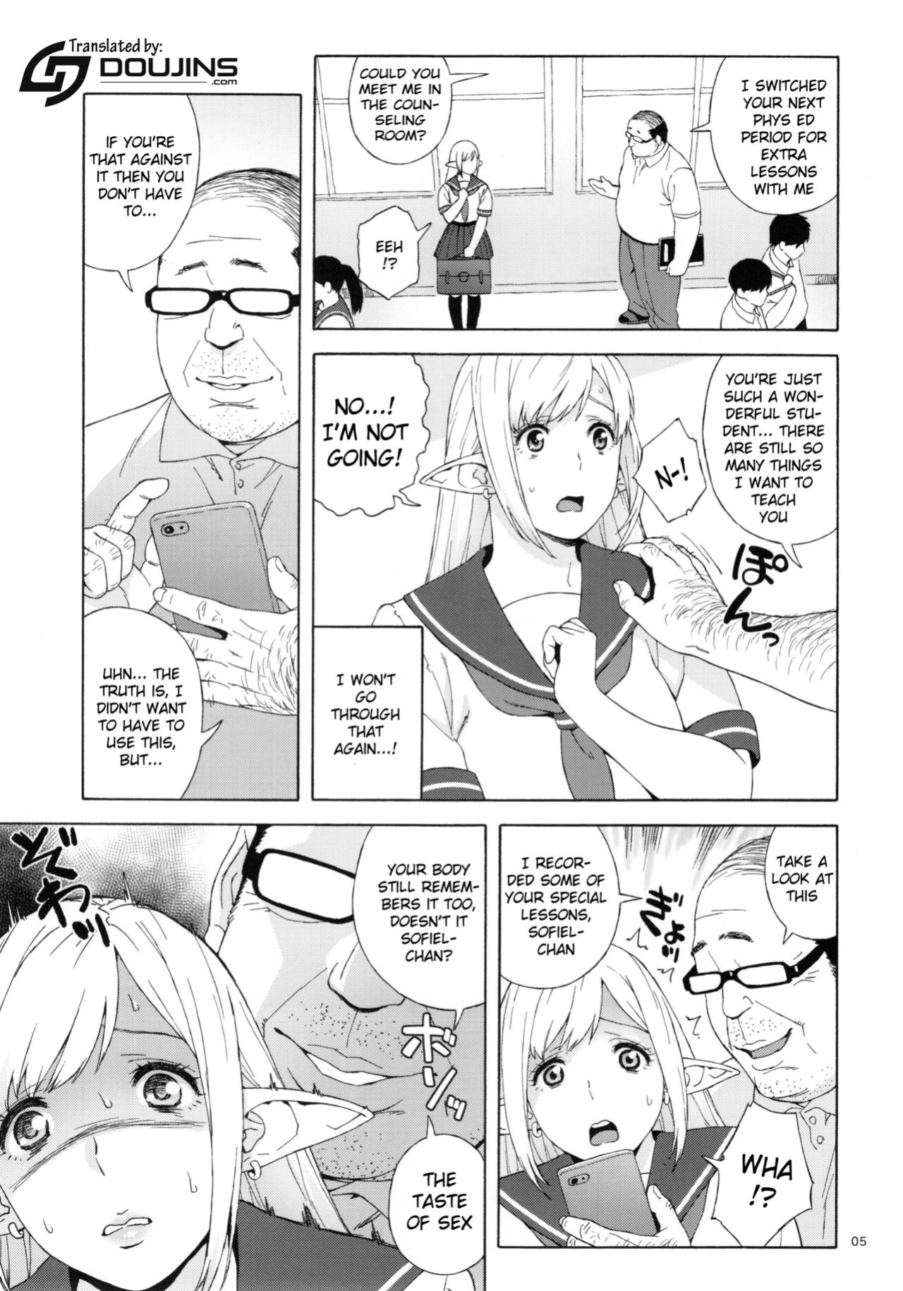 (C90) [666PROTECT (Jingrock)] Tenkousei JK Elf 2 -Kegasareta Konyaku no Akashi- {doujins.com+Hennojin}
