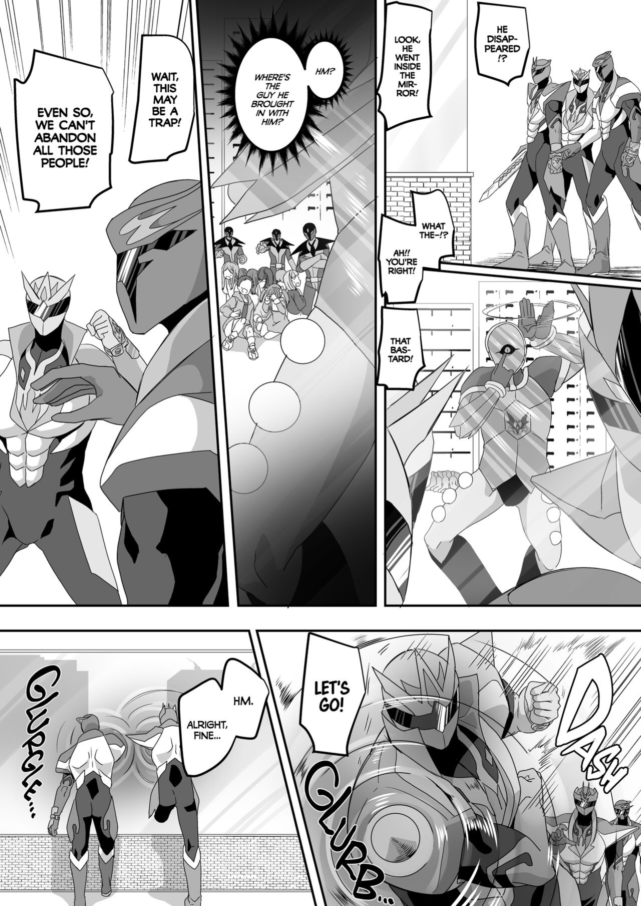 : [Amuai Okashi Seisakusho (Kouji)] Saikyou no Seigi no Hero wa Kagami no Naka de wa Saijaku no Kaijin | The Strongest Hero of Justice is the Weakest Villain in the Mirror