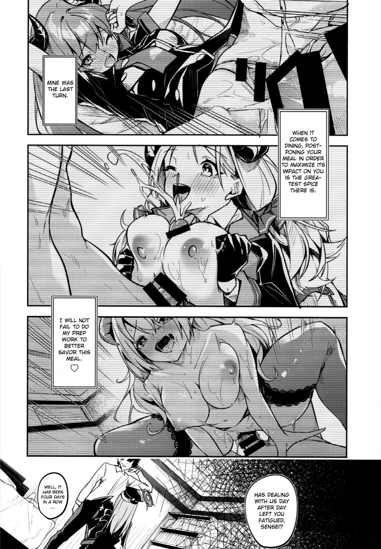 [Shinsekai Set (Hetaren)] Kurodate o Shiro ni Someru Seishoku Kenkyuu o (Blue Archive) | Sexual Gourmet Research: Dyeing Kurodate White [Douzo Lad Translations]